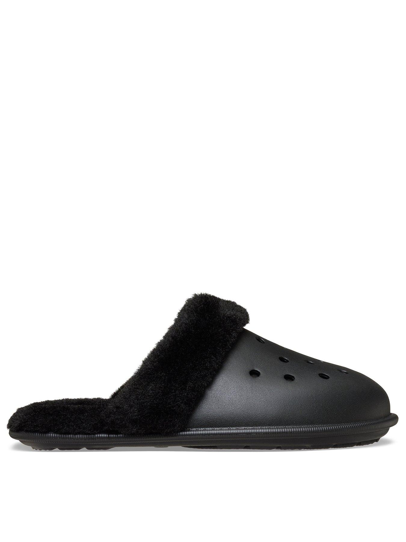 Crocs Classic Fuzz Scuff -Black