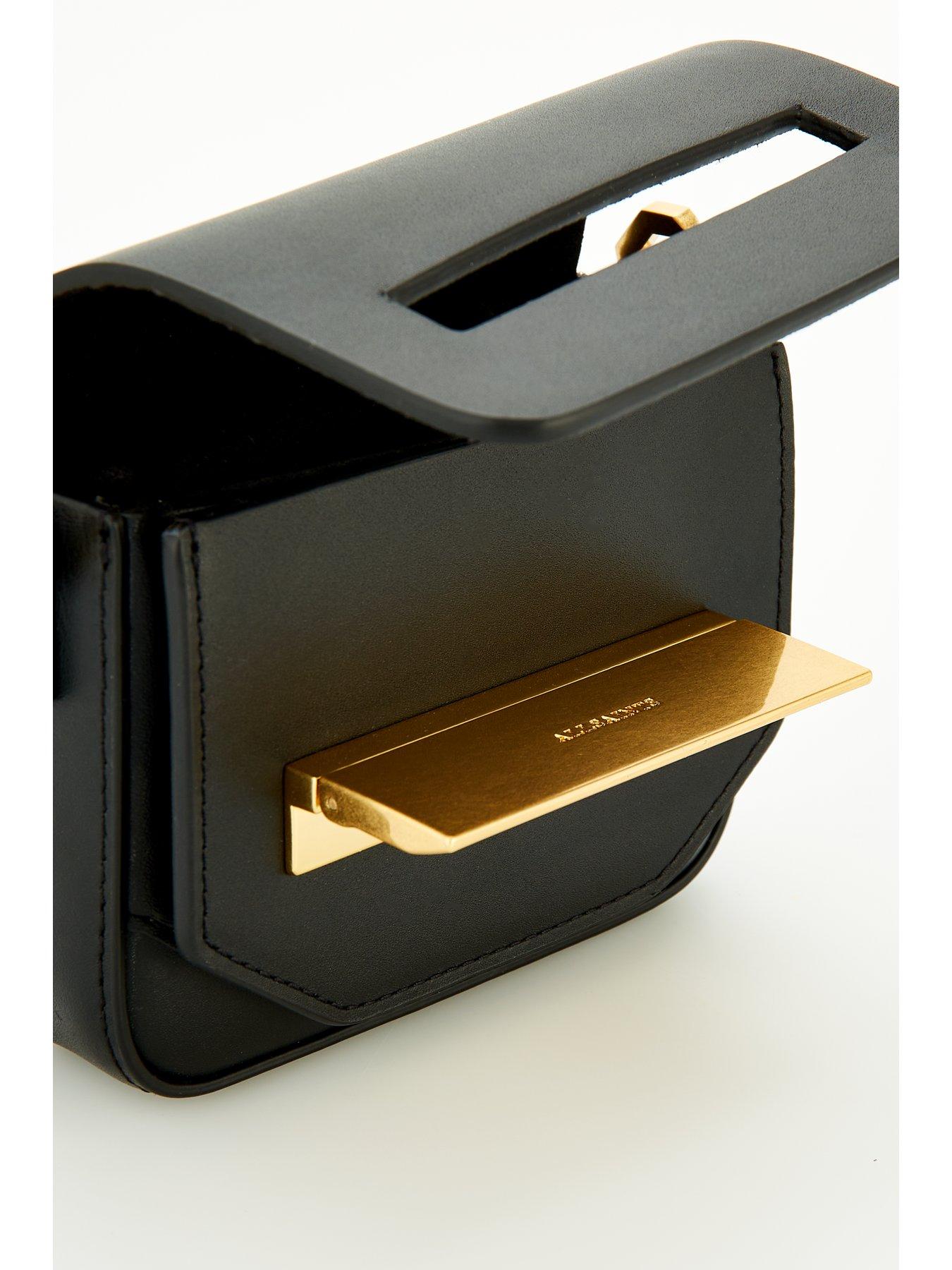 Image 4 of 4 of AllSaints Etta Chain Crossbody Bag - Black