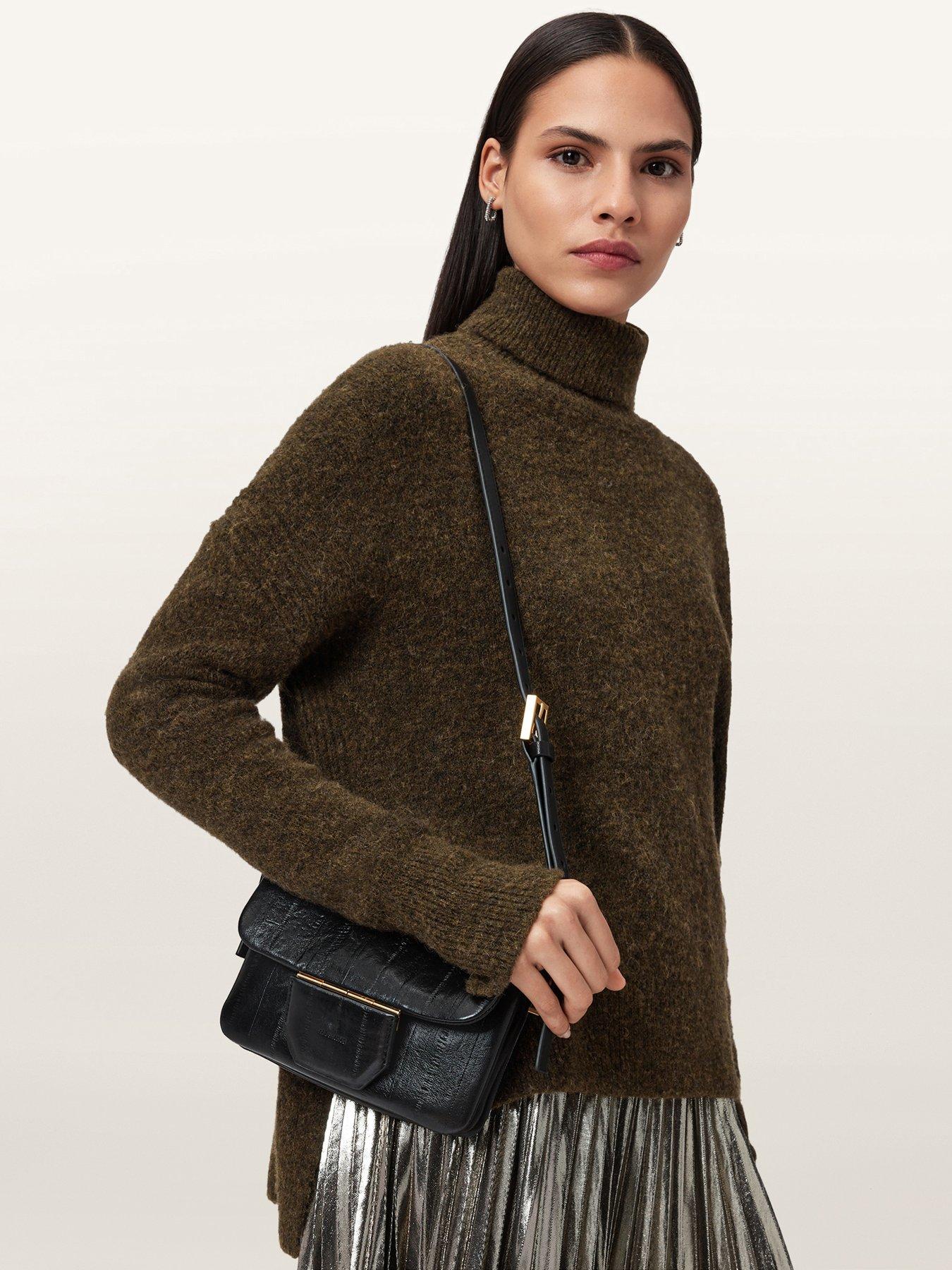 AllSaints Jupiter Leather Crossbody Bag - Black