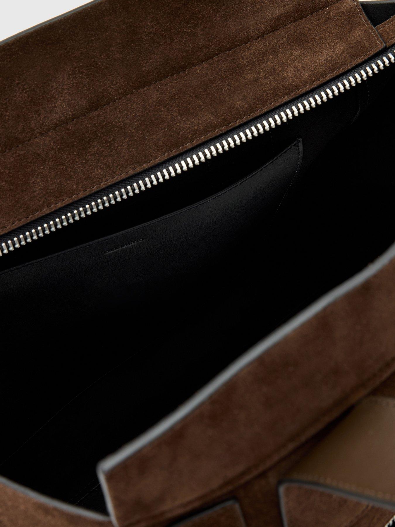 Image 5 of 5 of AllSaints Perez Suede Shoulder - Brown