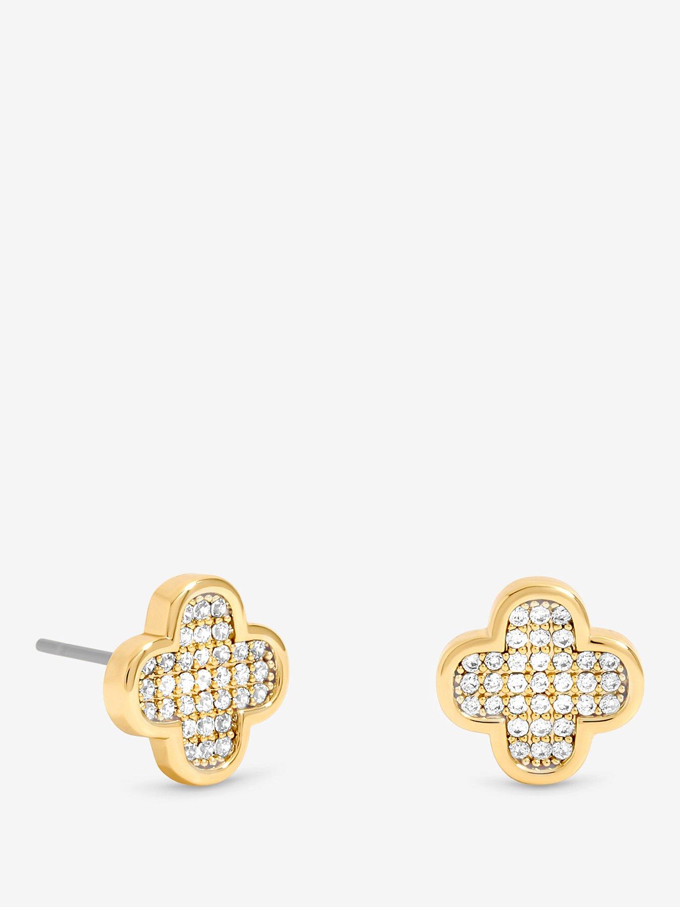 Jon Richard Gold Plated Mirco Pave Stud Earrings