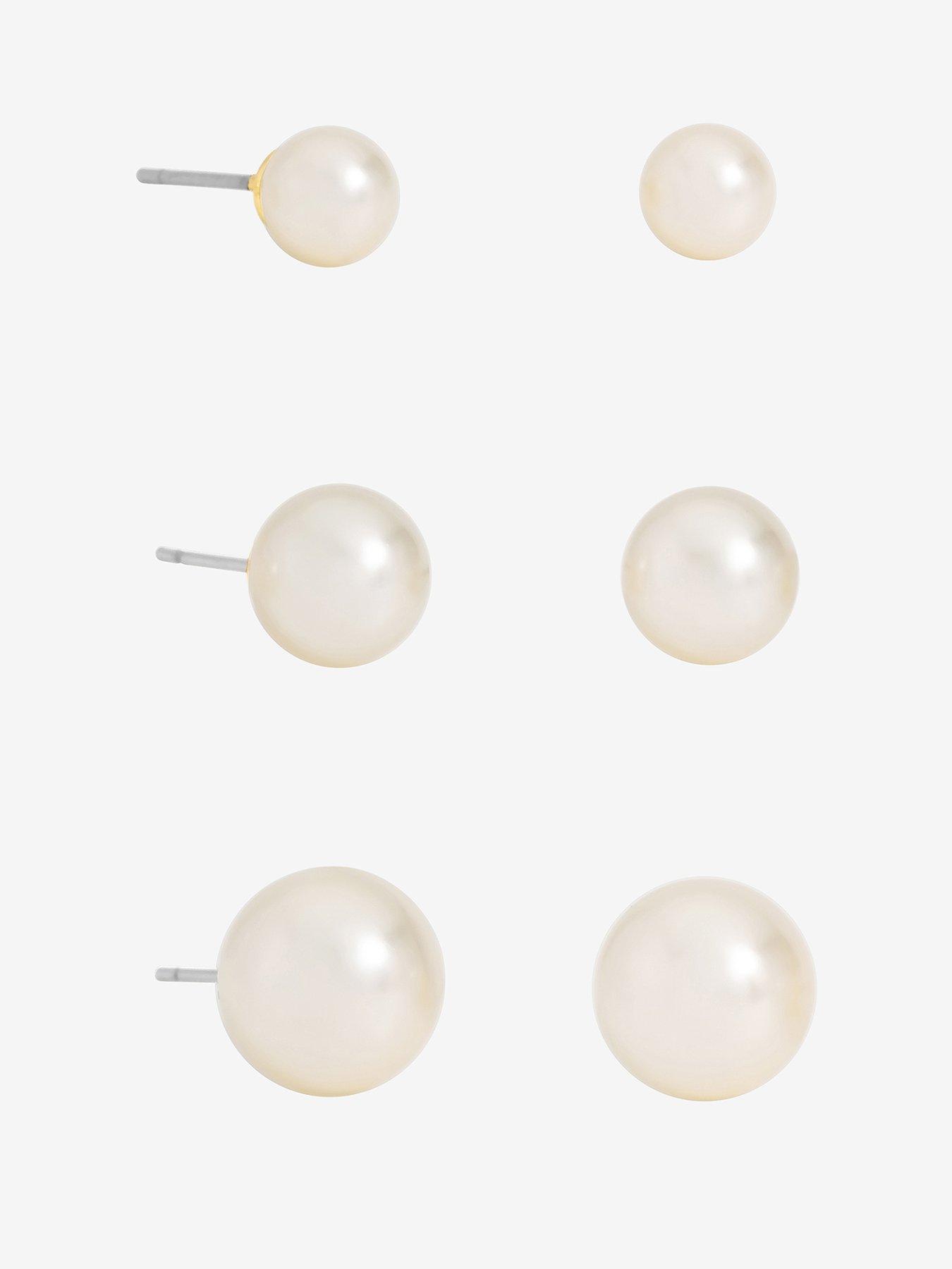 Mood Pearl Stud Earrings - Pack Of 3