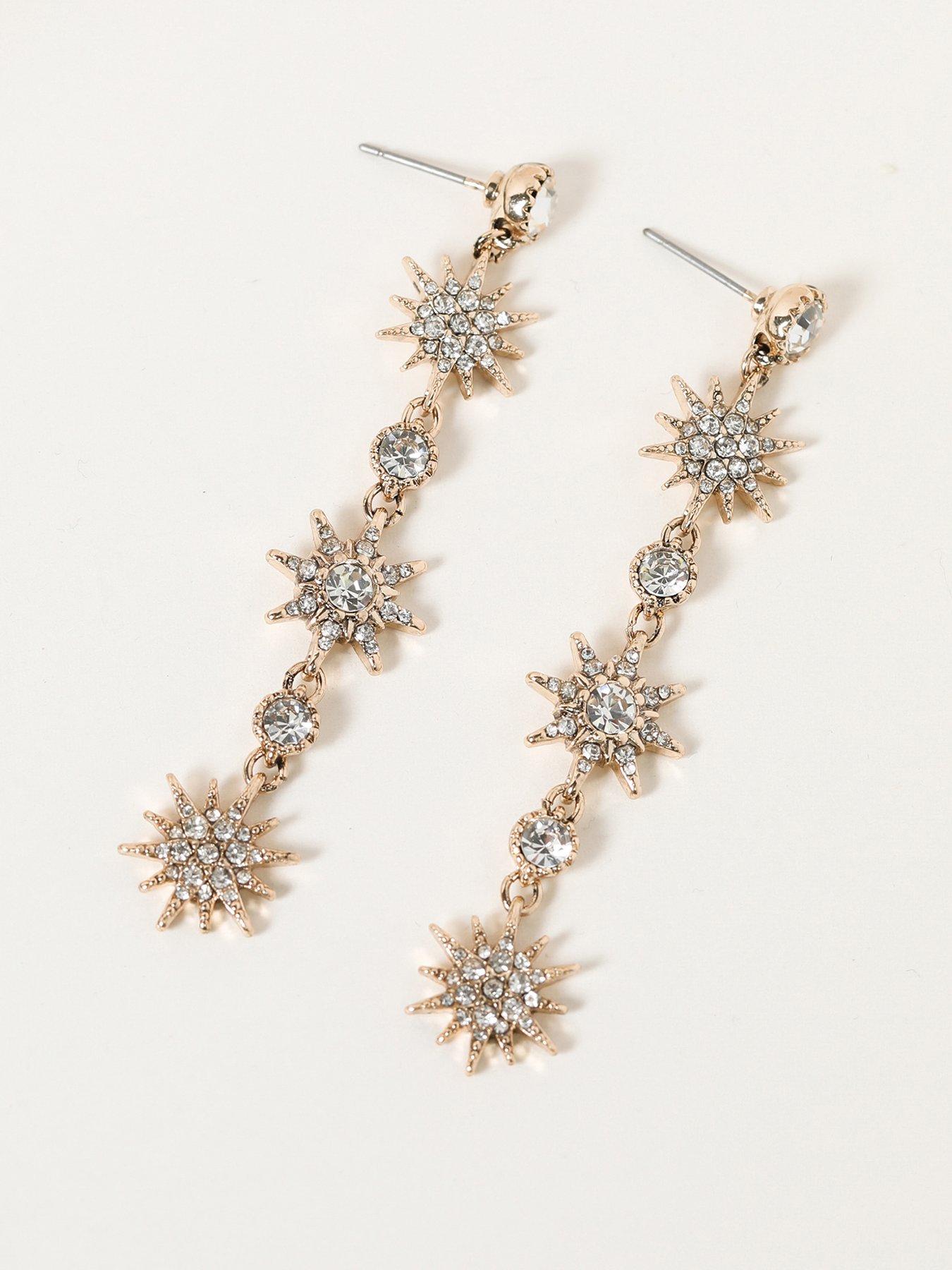 Mood Hematite Crystal Celestial Drop Earrings