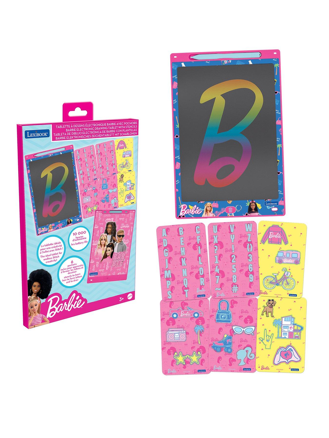 Barbie 11'' multicolor E-ink learning drawing Tablet with stencils
