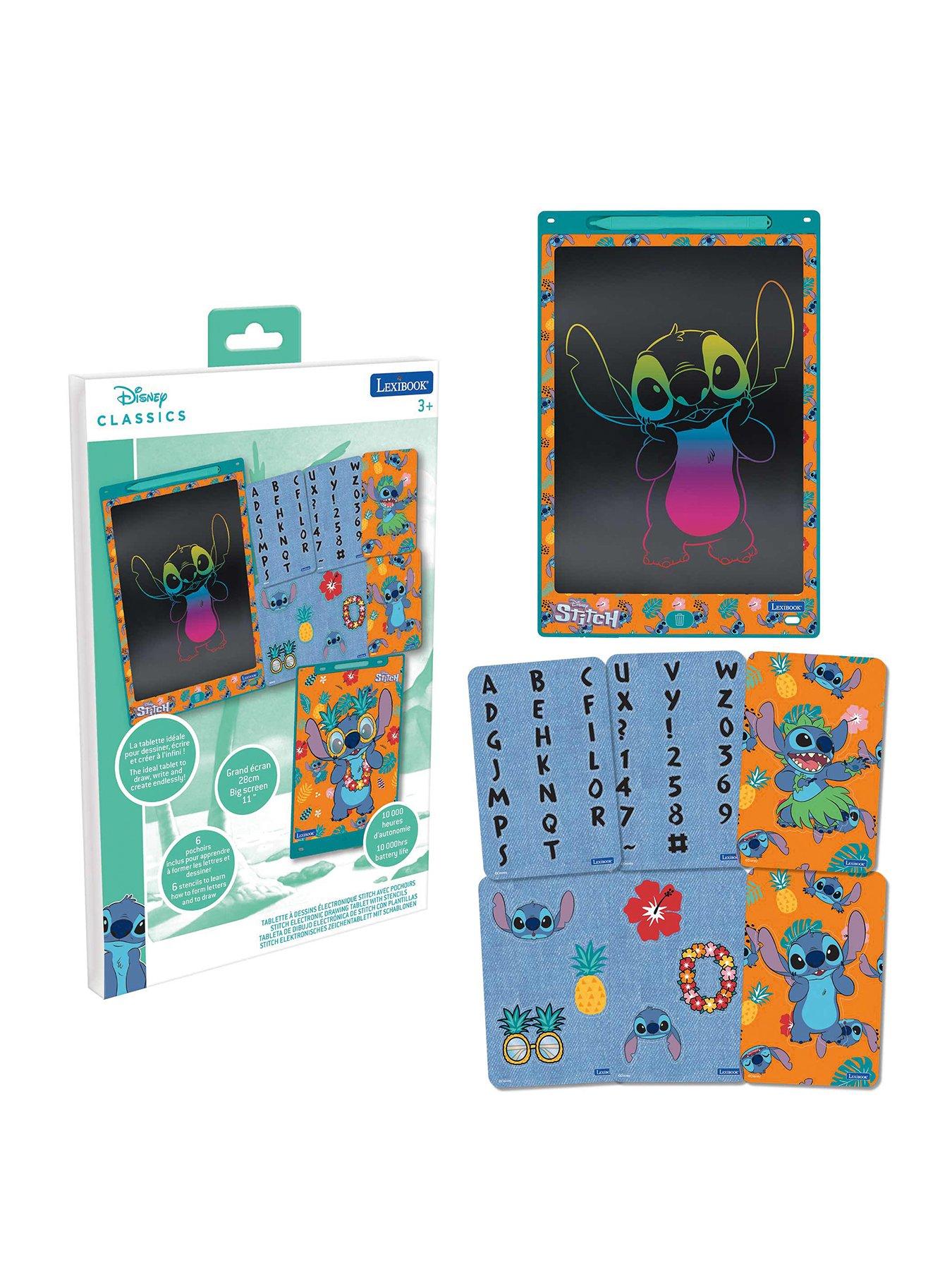 Disney Stitch Stitch 11''  multicolor learning drawing E-ink tablet with stencils