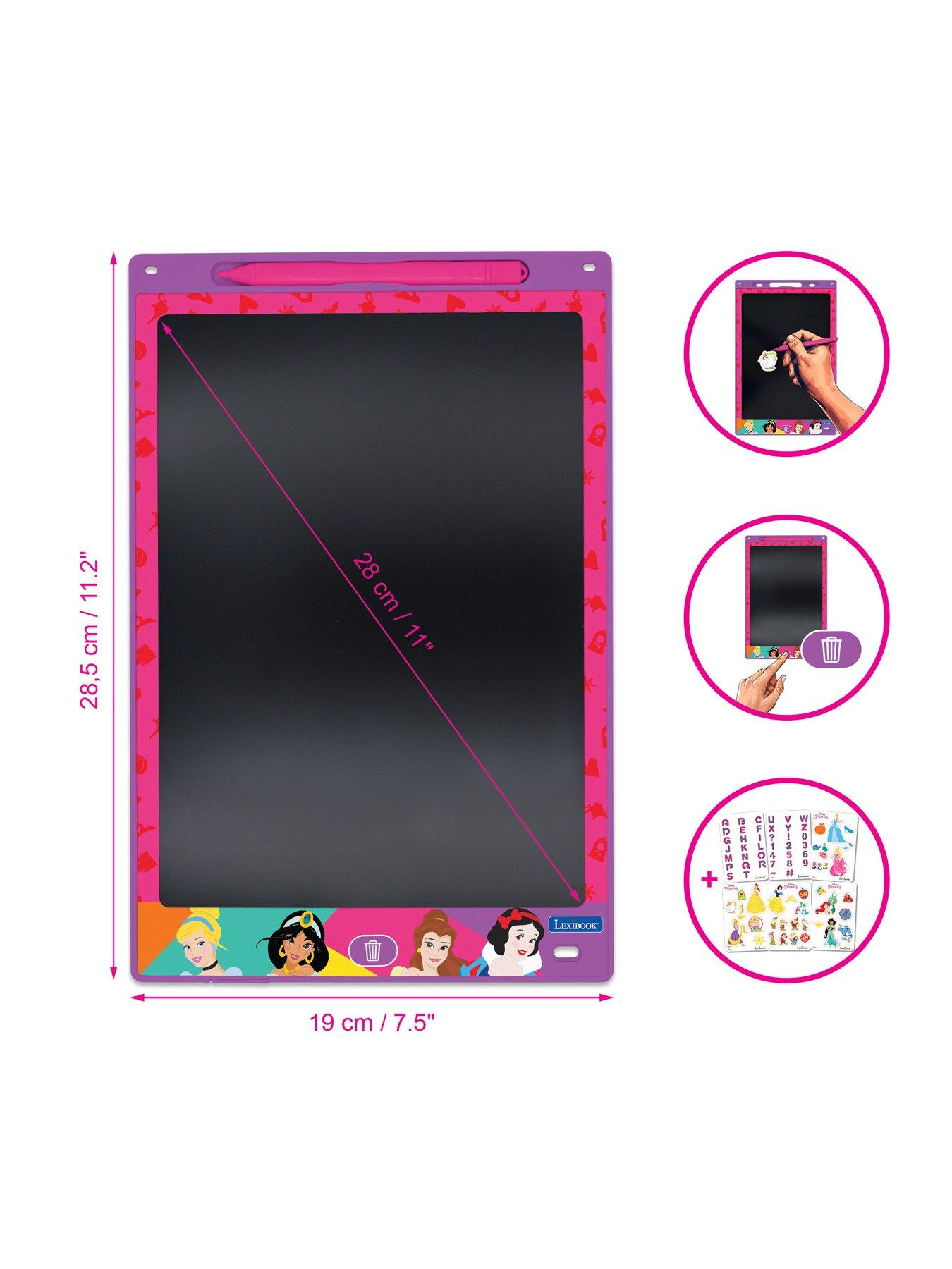 Image 3 of 7 of Disney Princess 11'' multicolor learning drawing E-ink tablet with stencils