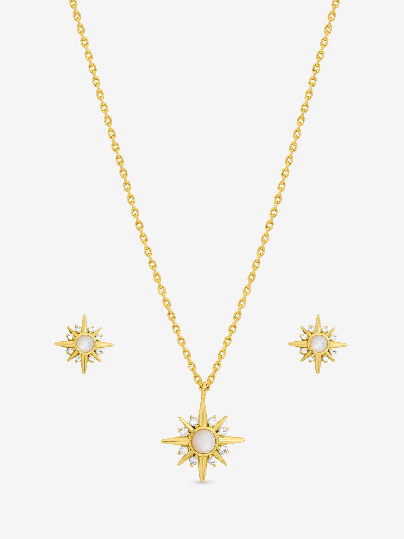 Image 2 of 5 of Inicio 14K Gold Plated Cubic Zirconia Star Set - Gift Box