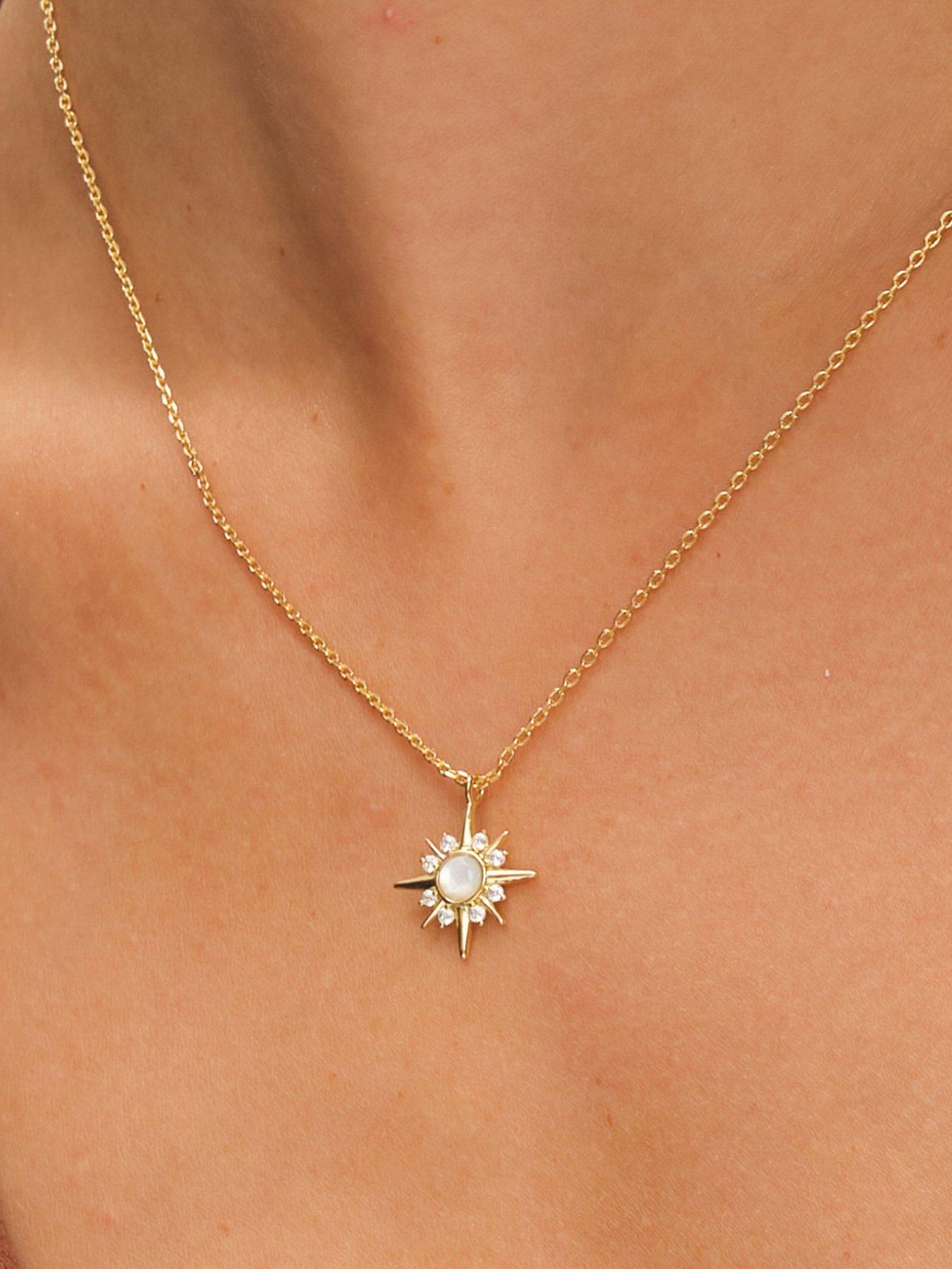 Image 3 of 5 of Inicio 14K Gold Plated Cubic Zirconia Star Set - Gift Box