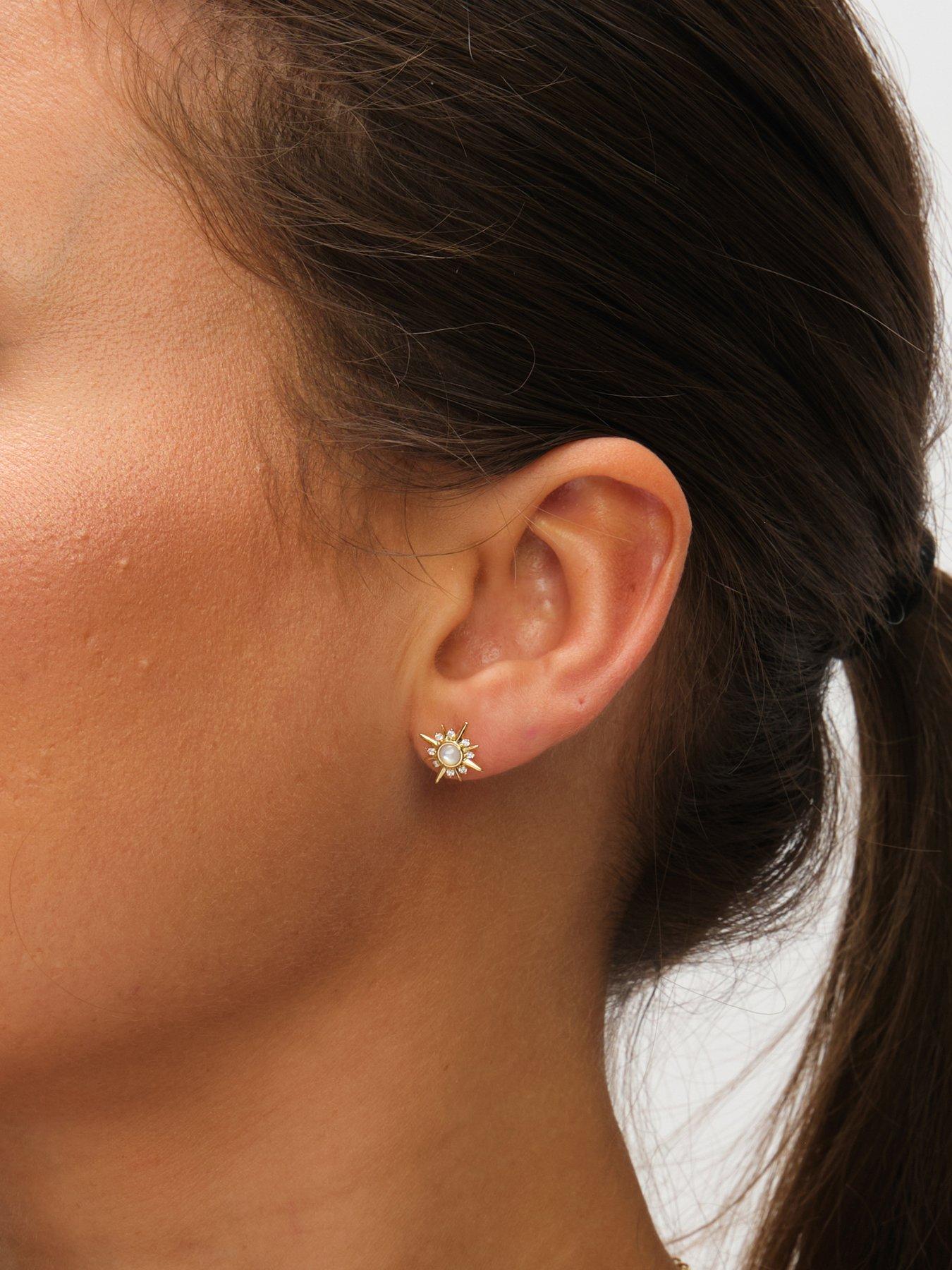 Image 4 of 5 of Inicio 14K Gold Plated Cubic Zirconia Star Set - Gift Box