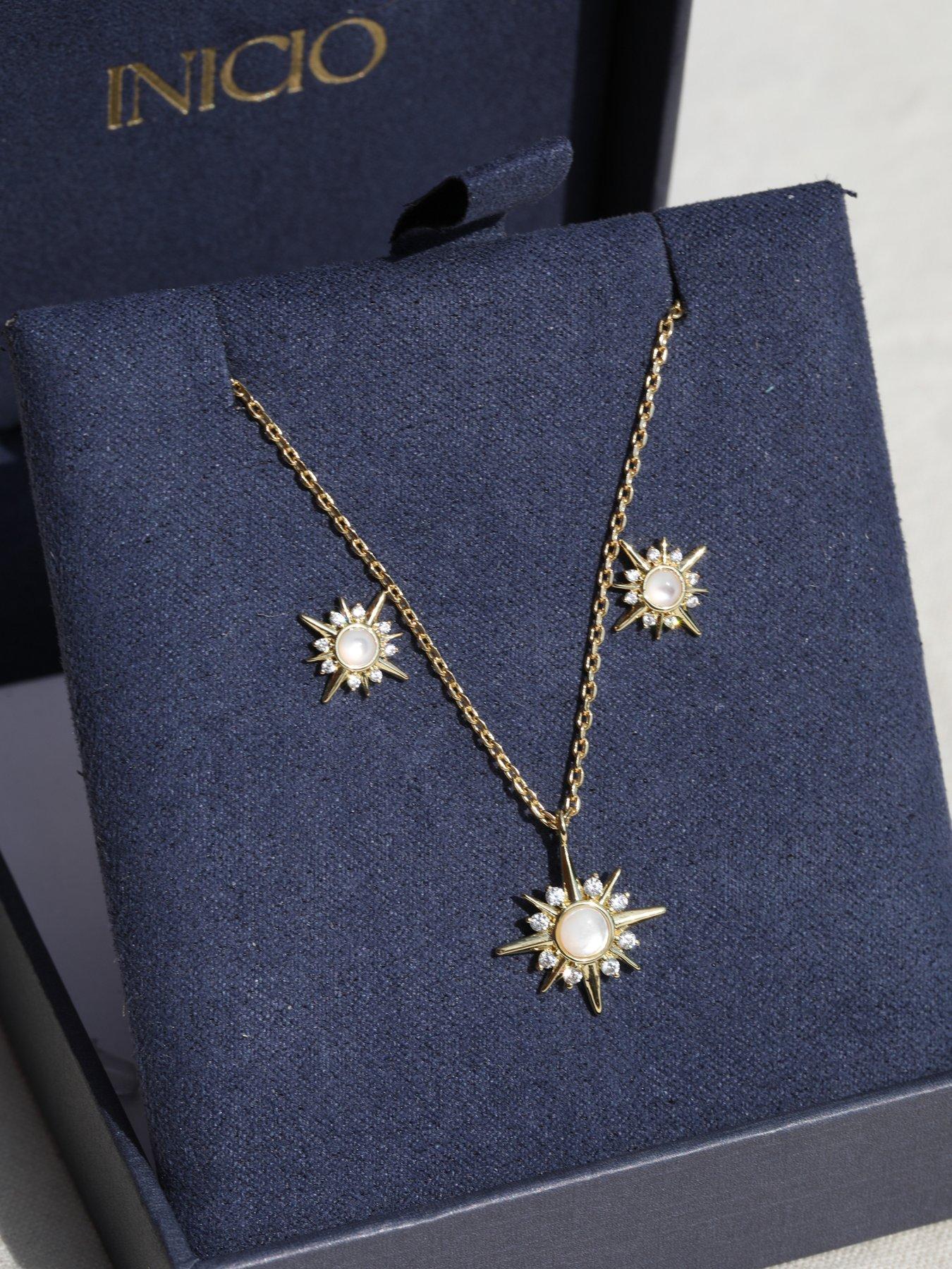 Image 5 of 5 of Inicio 14K Gold Plated Cubic Zirconia Star Set - Gift Box