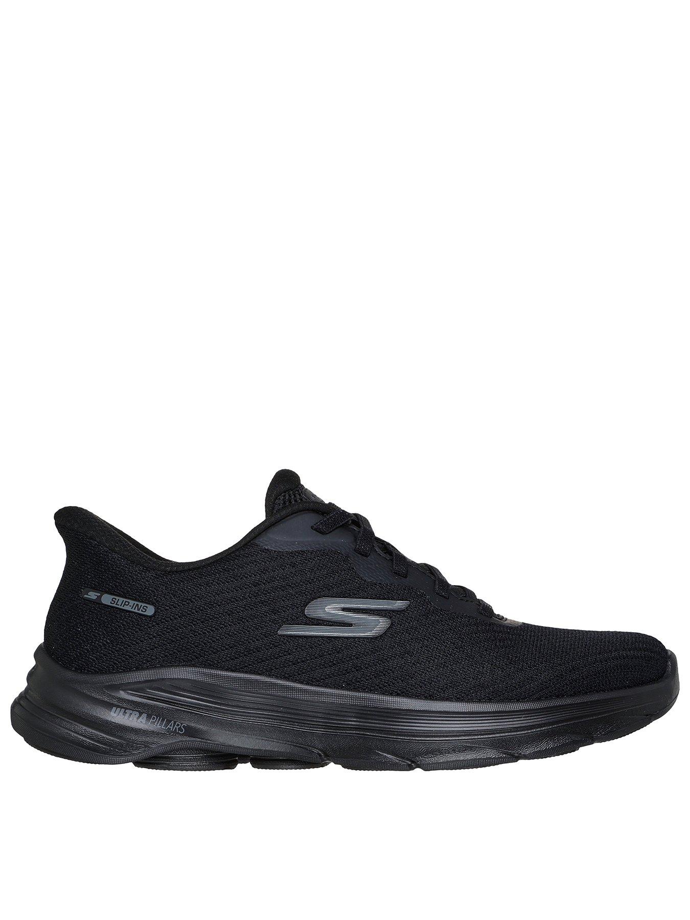 Skechers Go Walk 8 Nadia Mesh Bungee Lace Slip In Trainer - Black Textile