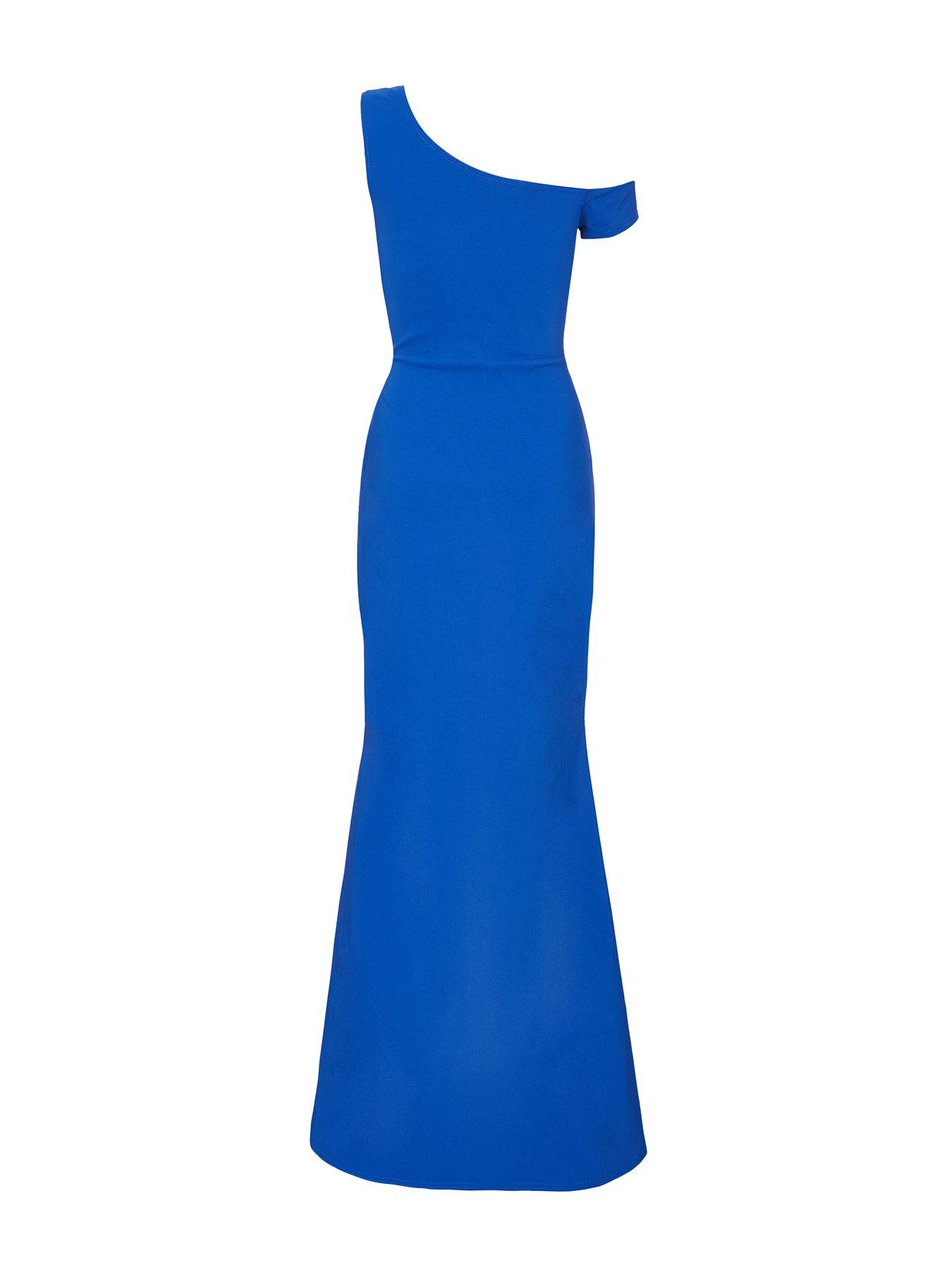 Quiz Royal Blue Asymmetric Maxi Dress | Very