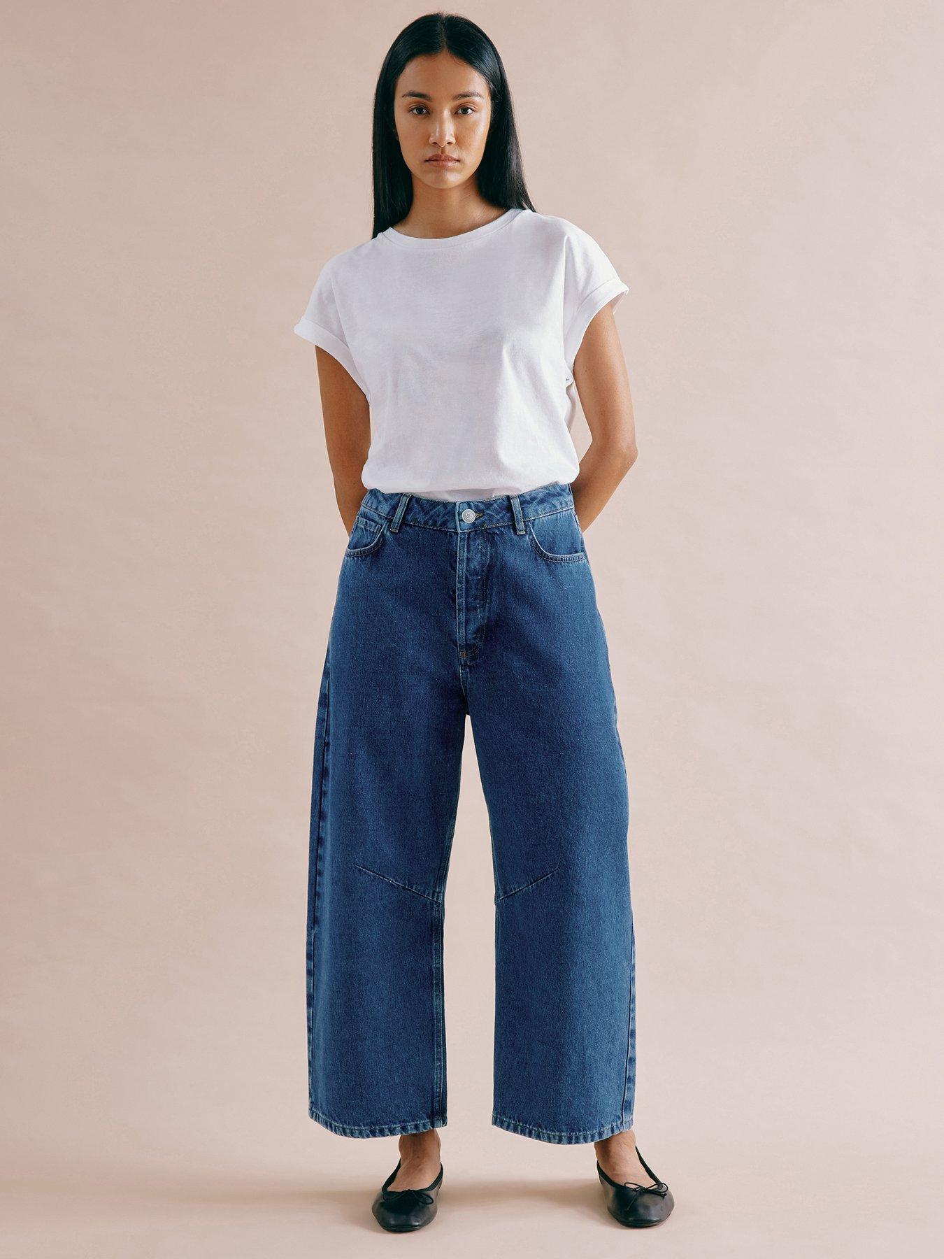Albaray Indigo Barrel Leg Jeans - Blue