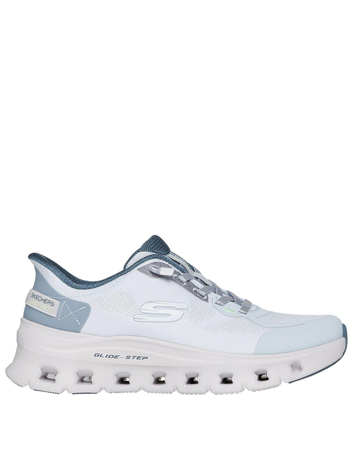 Skechers Glide-Step Pro Pure Motion Bungee Lace Slip-Ins Trainer - Blue Mesh