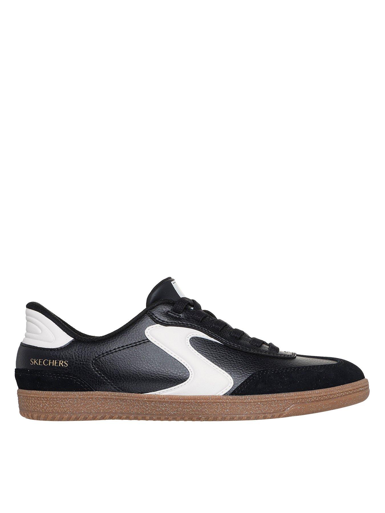 Skechers Hotshot Perfect Choice Duraleather Bungee Lace Slip-ins Trainer - Black Duraleather