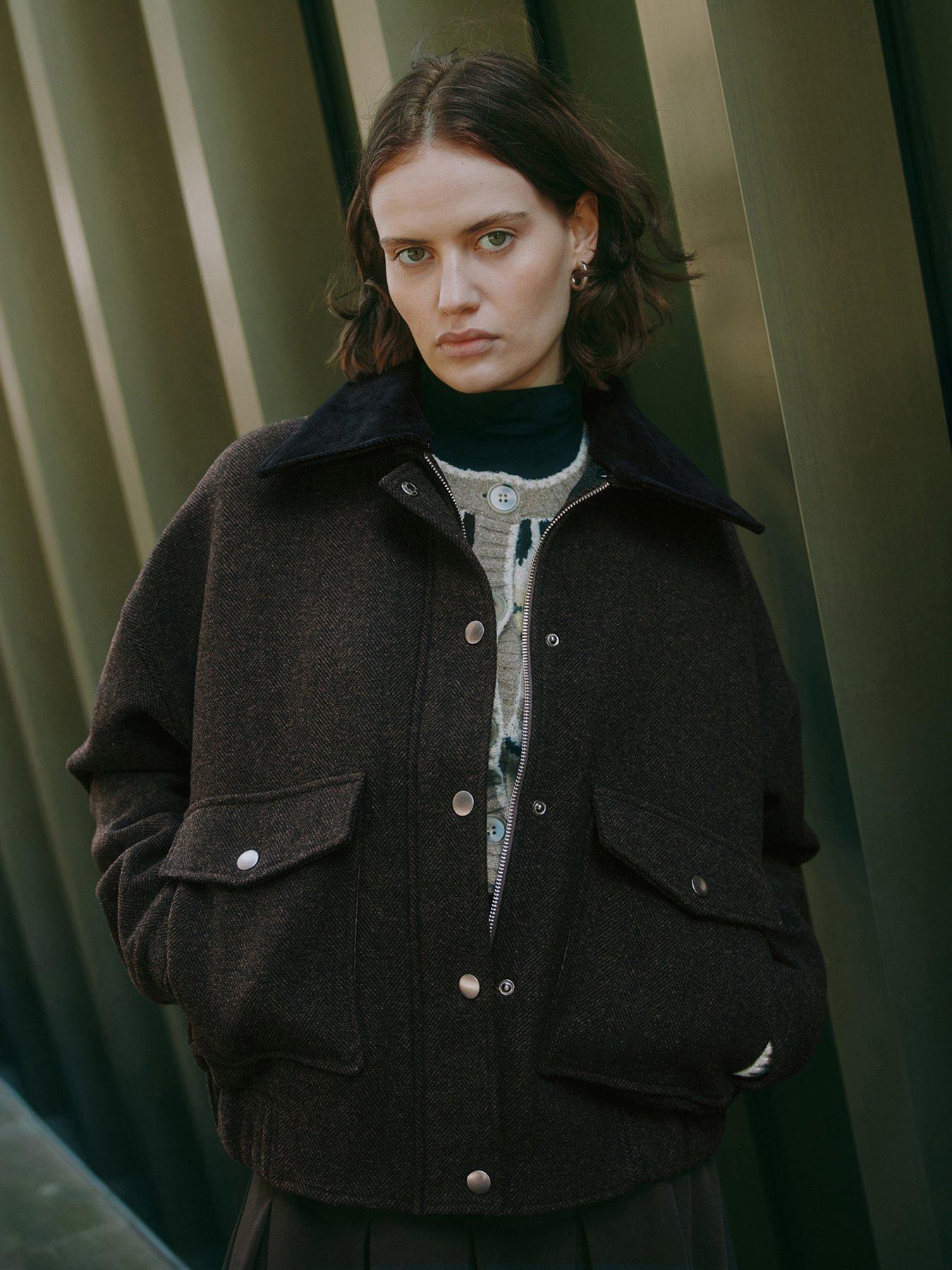 Albaray Removeable Collar Flannel Jacket
