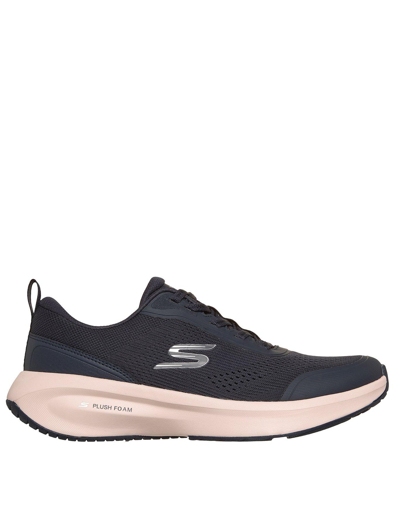 Skechers Plush Foam Lace-Up Trainer - Navy