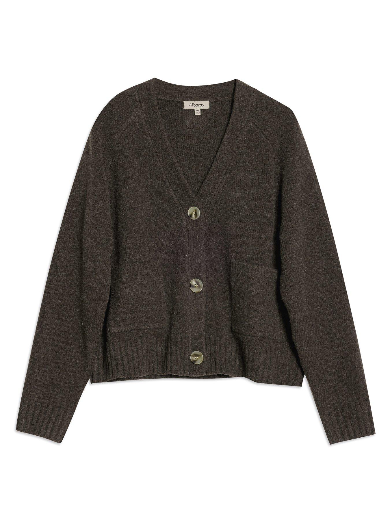 Image 4 of 4 of Albaray Cosy Relaxed Cardigan - Brown