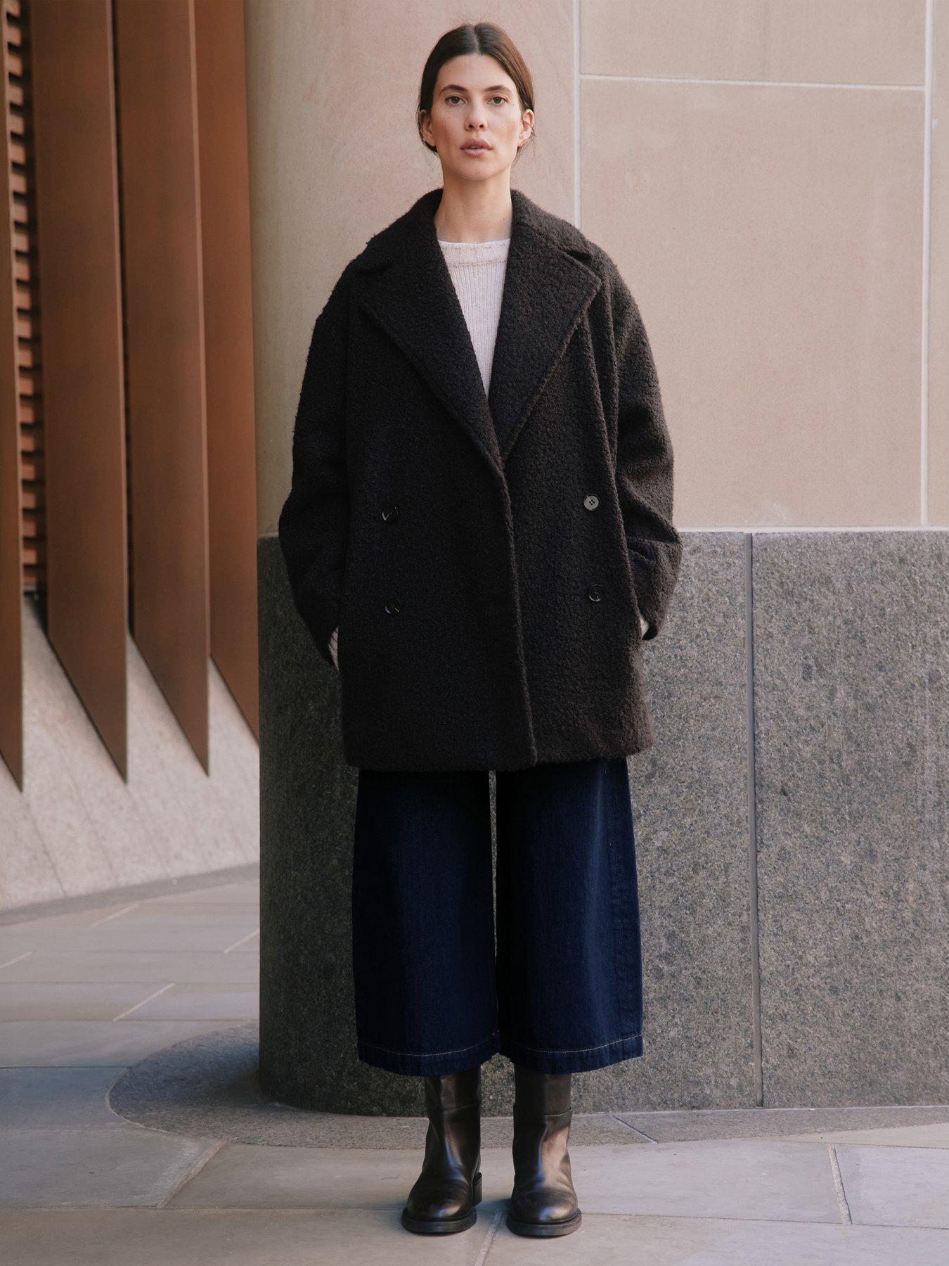 Image 1 of 4 of Albaray Curly Db Coat - Brown