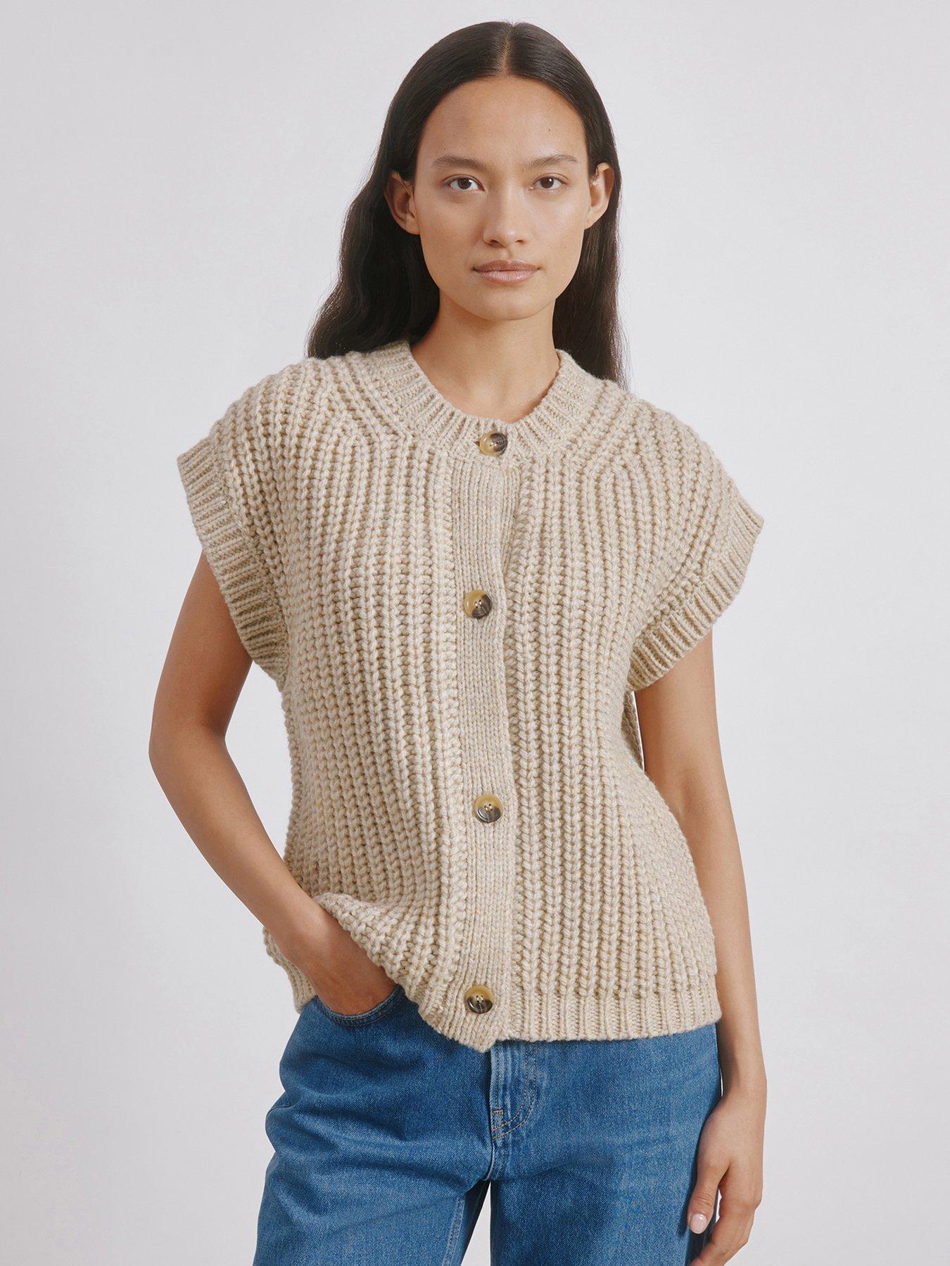 Albaray Chunky Rib Waistcoat - Beige