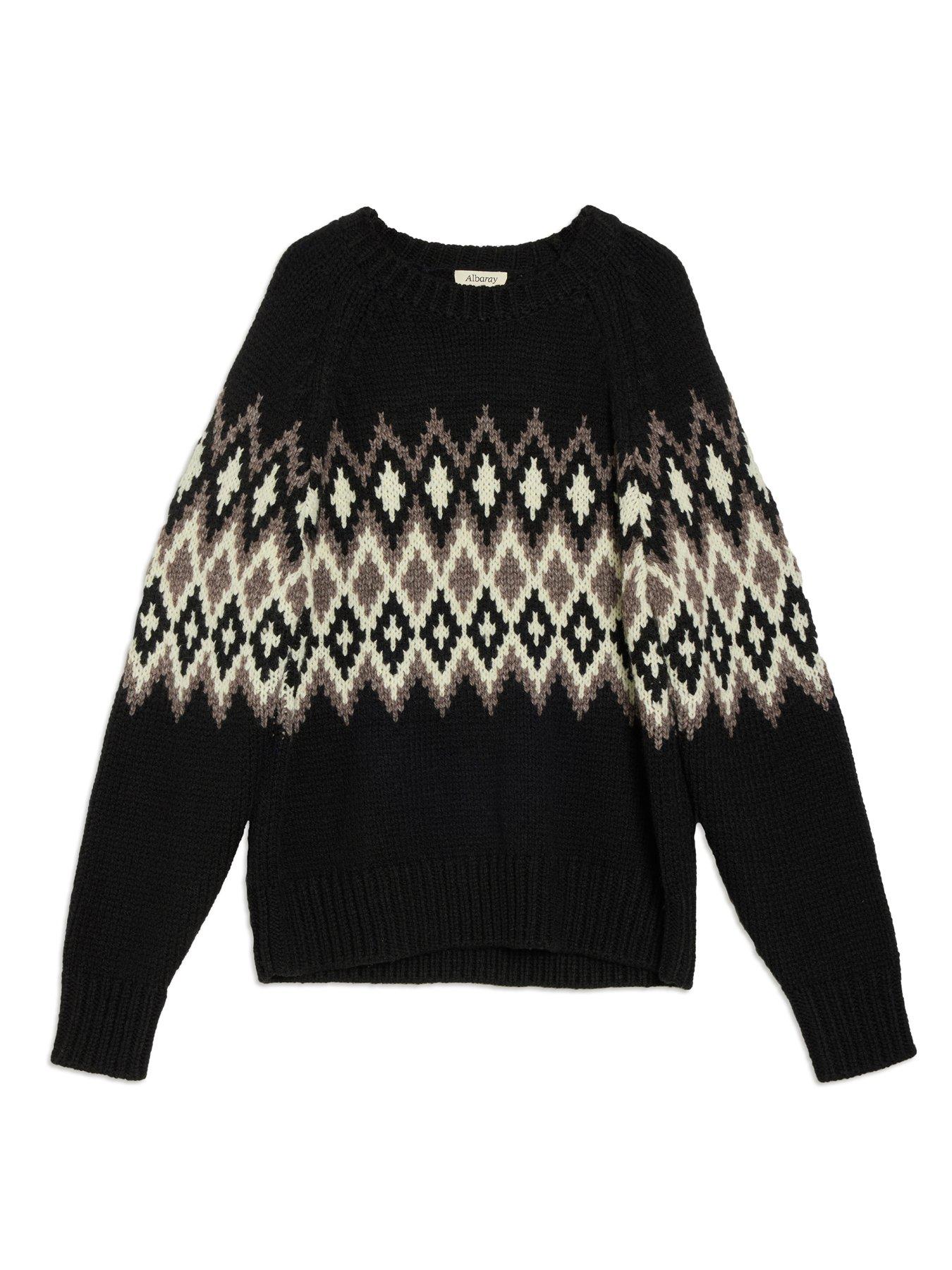 Image 4 of 4 of Albaray Chunky Fairisle Jumper - Black