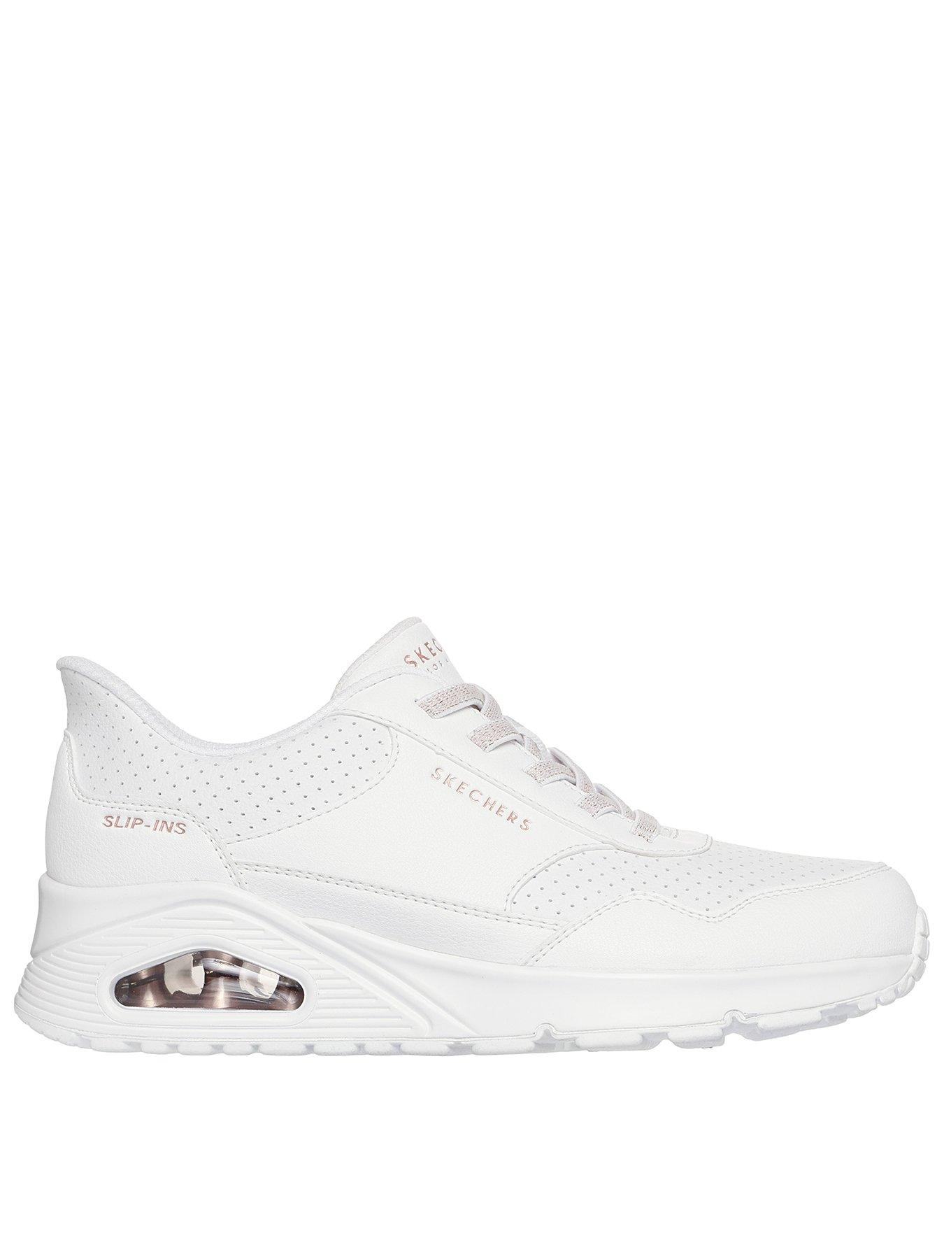 Skechers Uno Banksia Luxe Slip-Ins Trainer - White