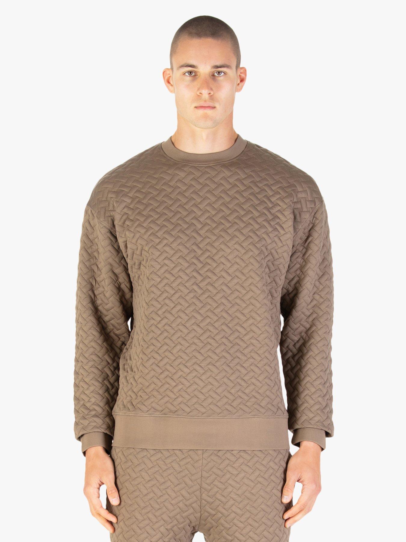 Luke 1977 Torridon Textured Sweatshirt - Brown