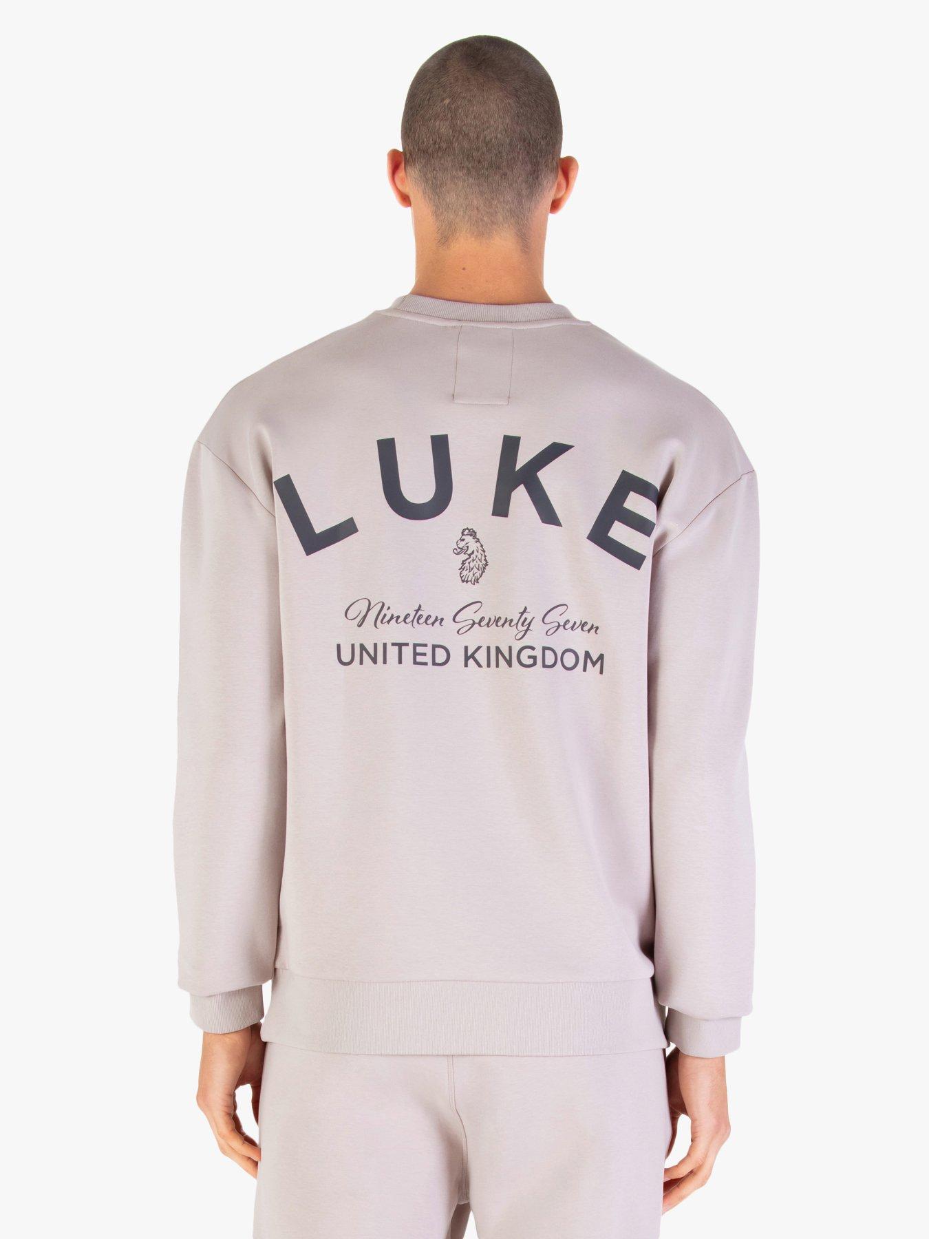 Luke 1977 Oakwood Back Print Sweatshirt - Grey