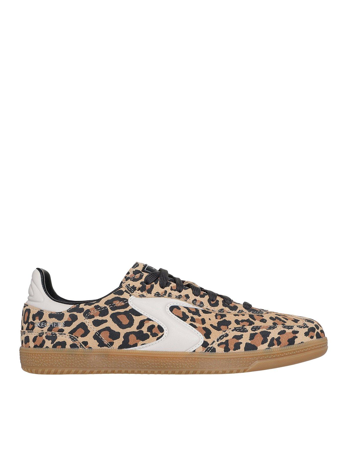 Skechers Hotshot On-The-Prowl Animal Print Trainer - Leopard Leather