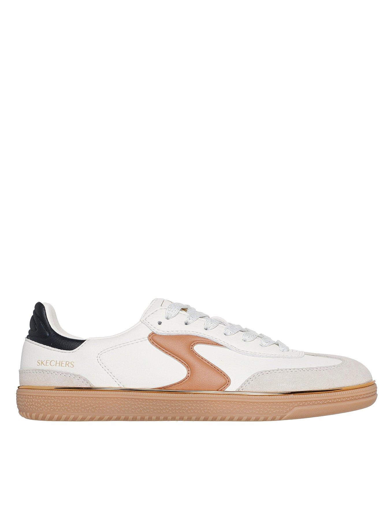 Skechers Hotshot Living Luxe Duraleather Trainer - Natural Duraleather