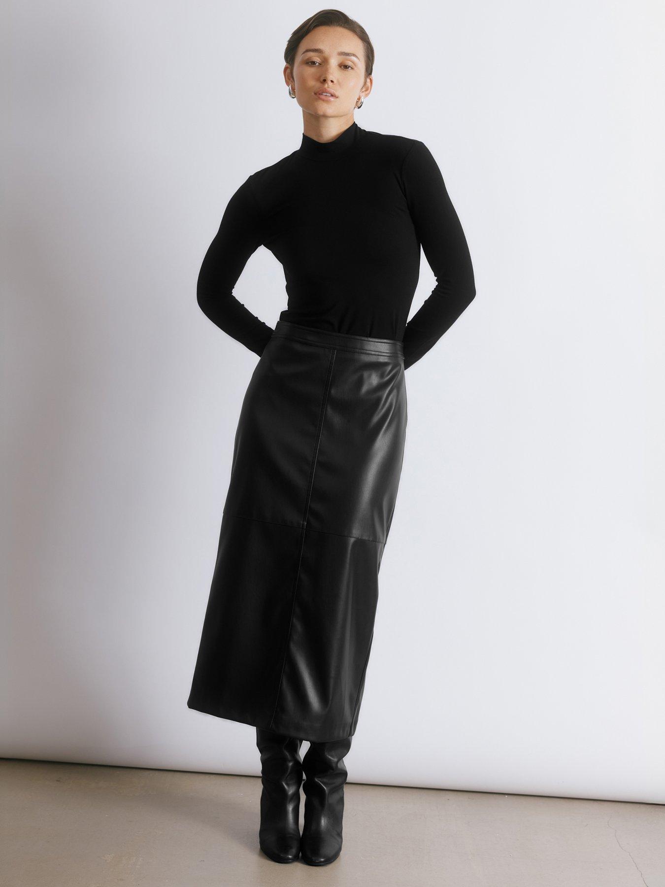 Albaray Faux Leather Pencil Skirt