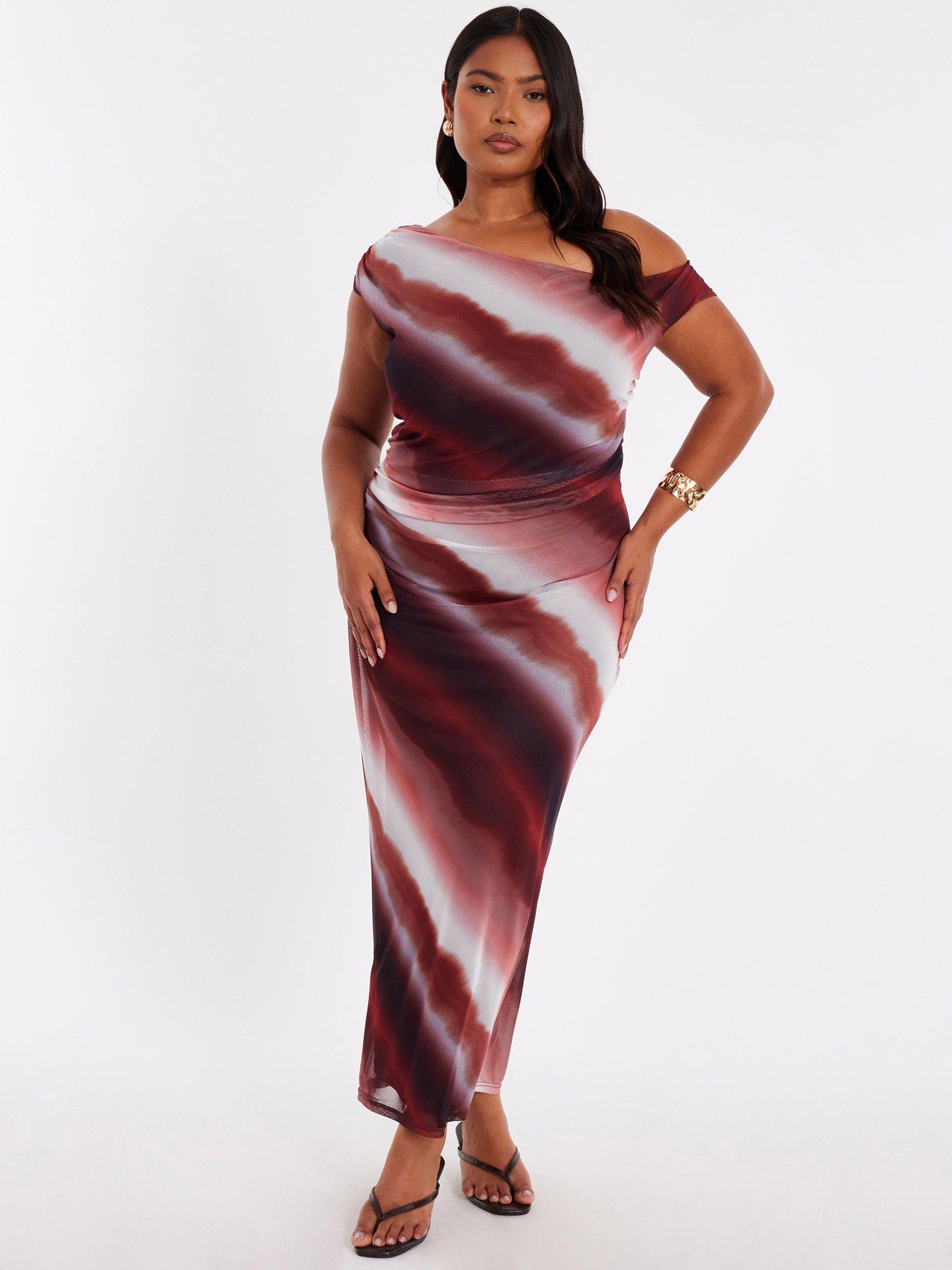 ralph lauren brown polka dot dress Ciao Ruffles Maxi Satin Dress - Brown Polka Dot