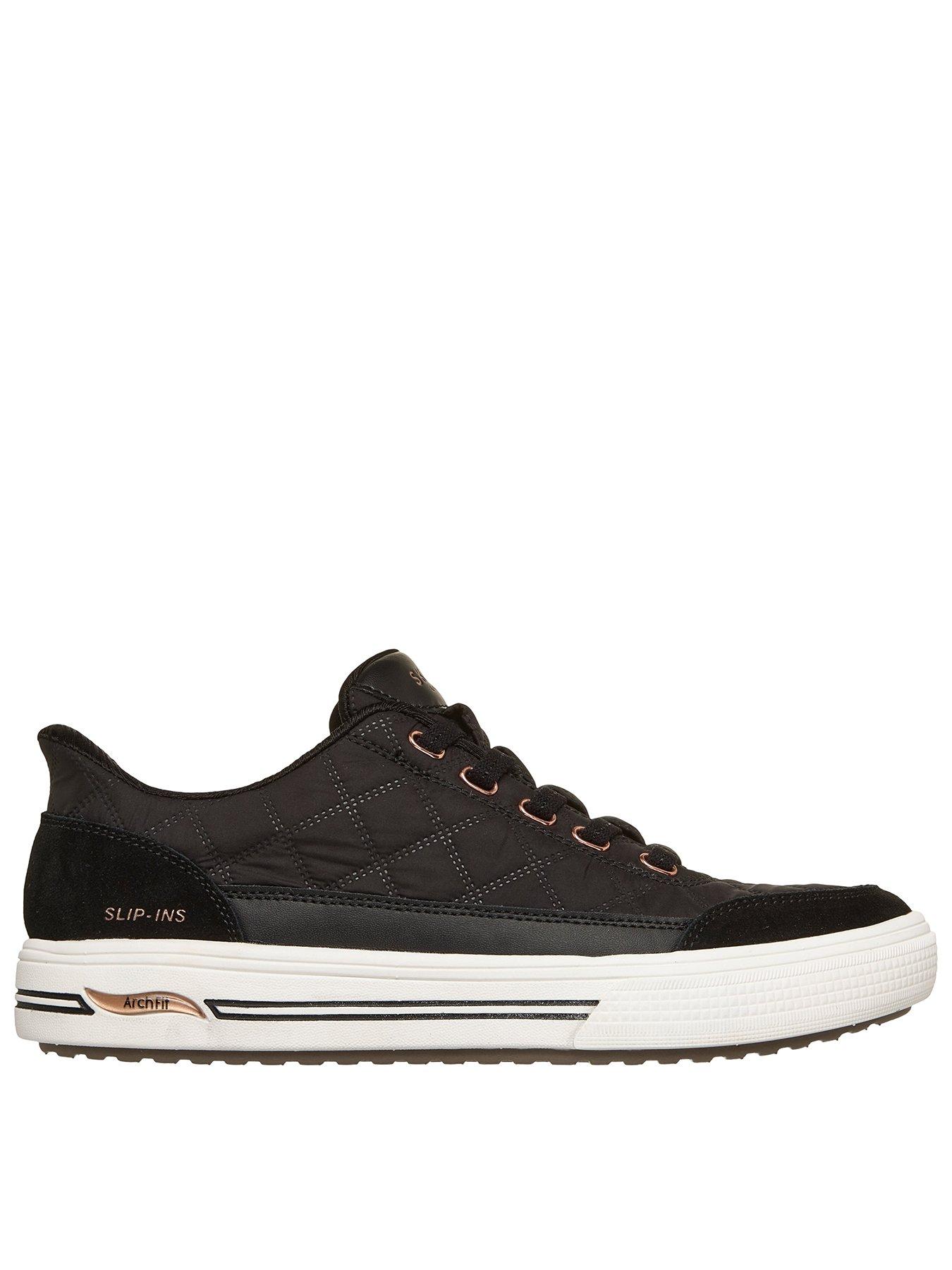 Skechers Arch Fit Arcade Cuddle Steps Slip-Ins Trainer - Black
