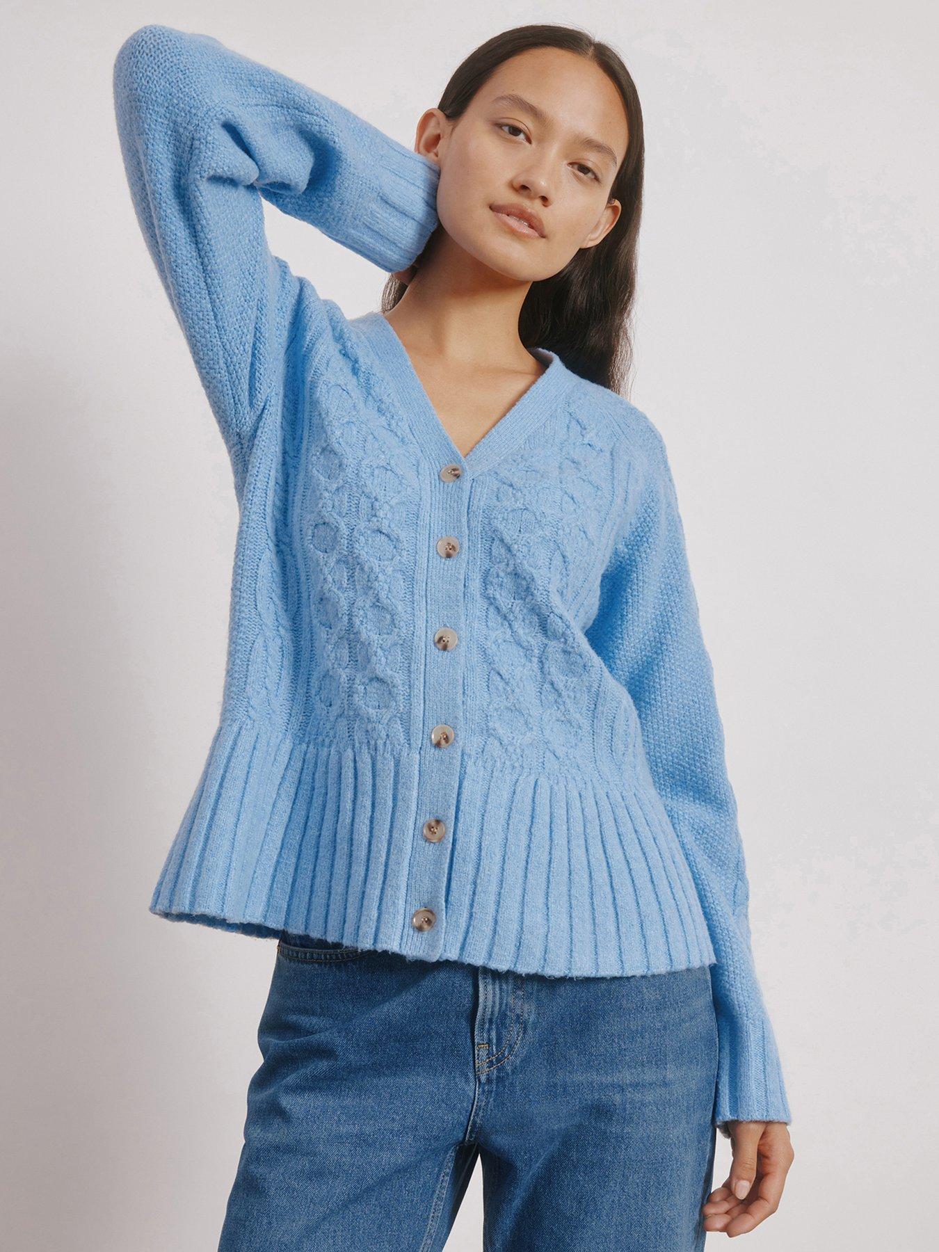 undefined Cable Peplum Cardi