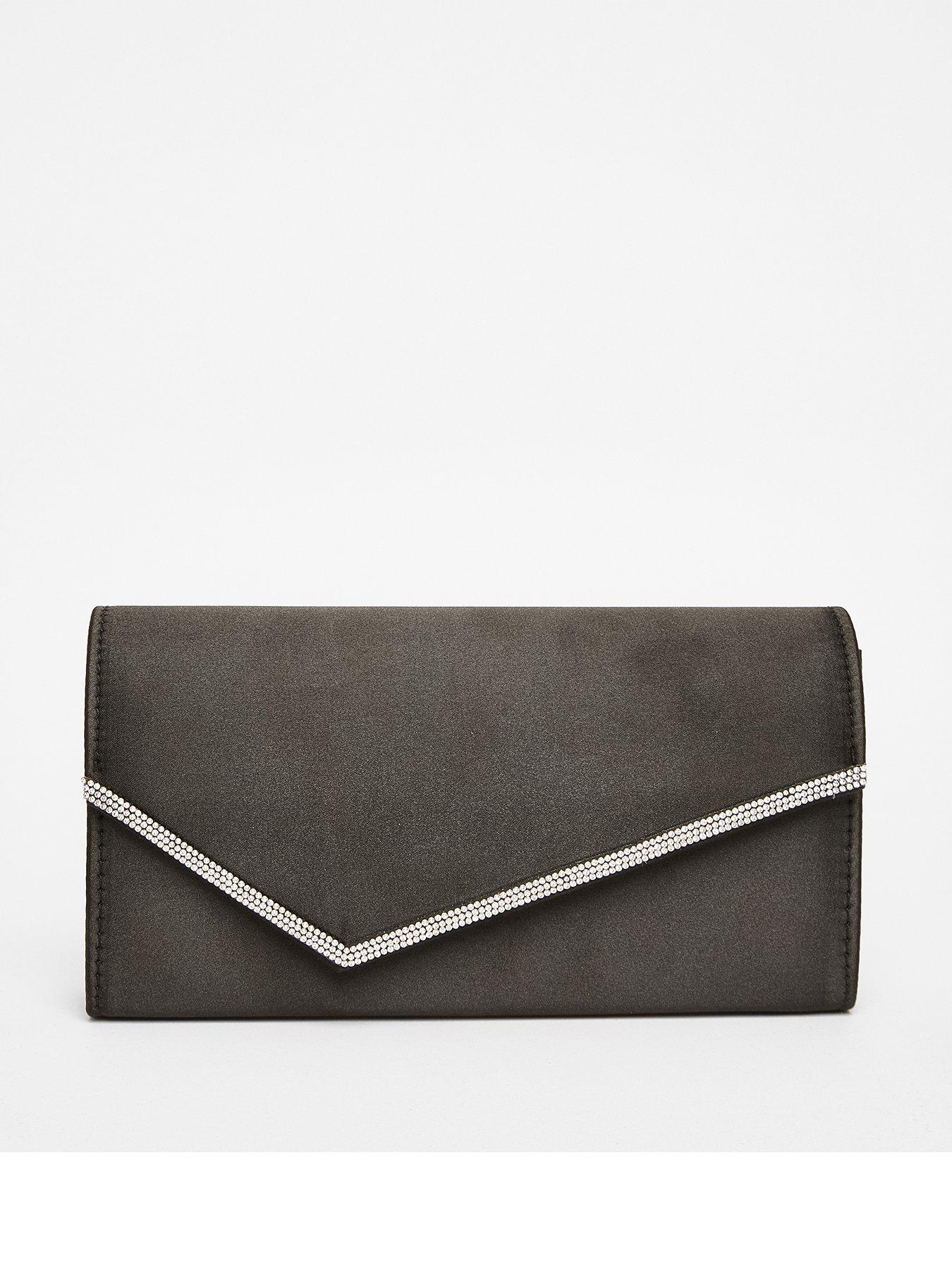 undefined Black Diamante Clutch