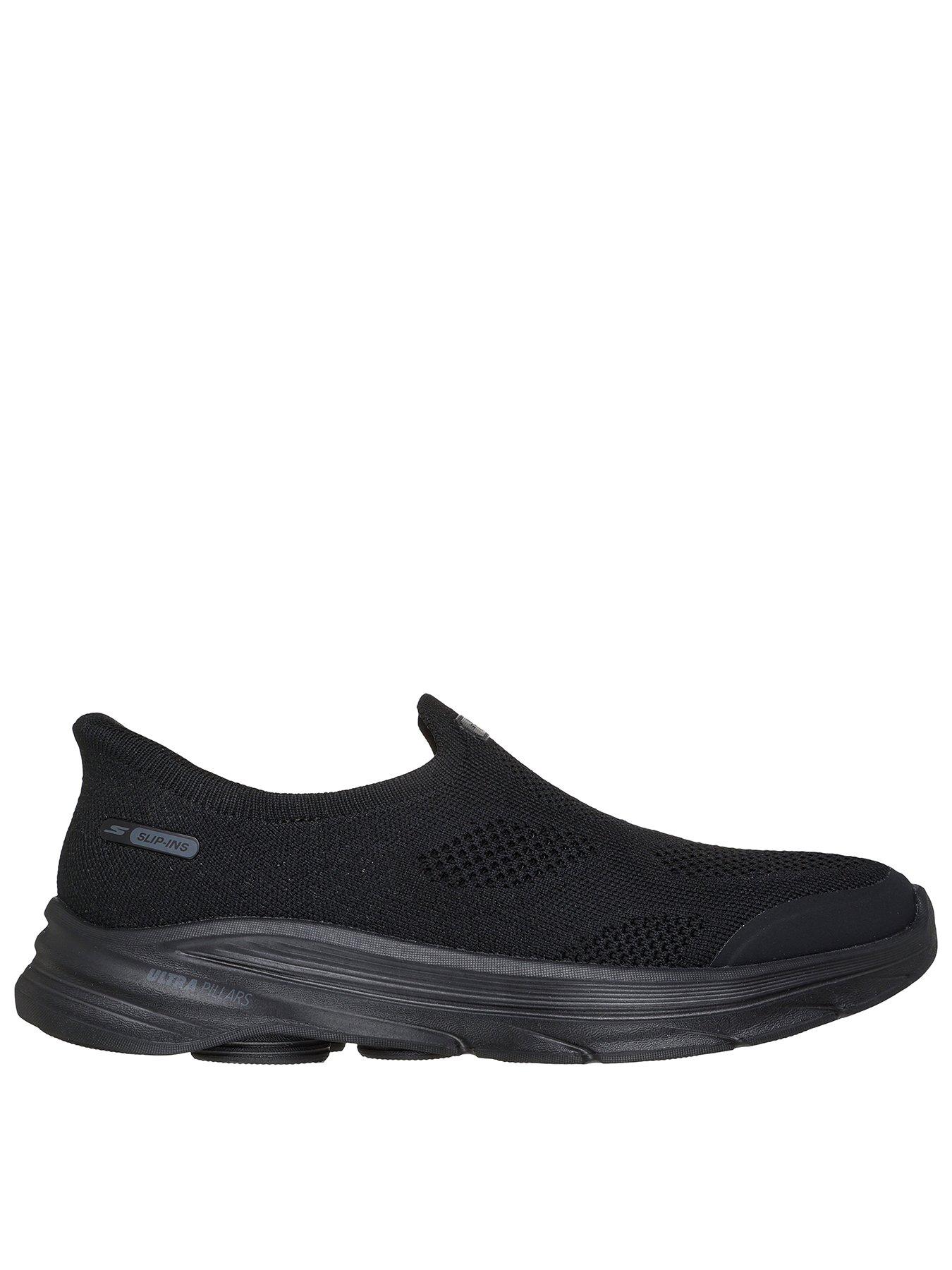 Skechers Go Walk 8 Nova Slip On Two Tone Slip-ins Trainer - Black Textile