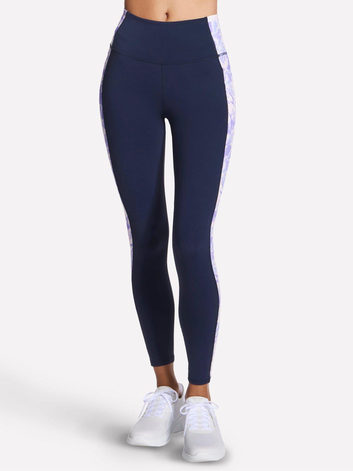 Skechers Go Walk Block Print High Waisted Legging - Blue
