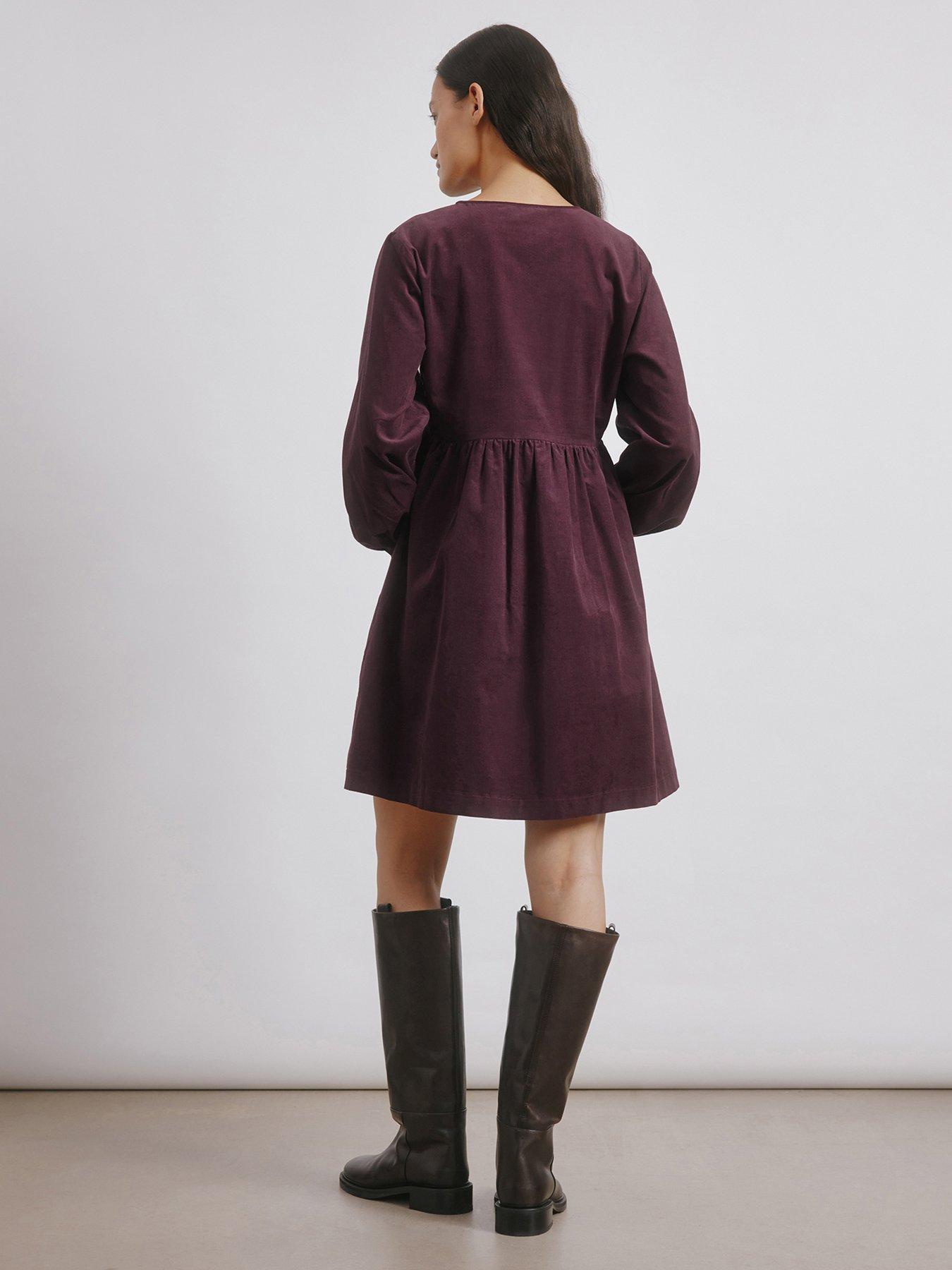 Image 2 of 5 of Albaray Short Cord Pocket Dress - Red