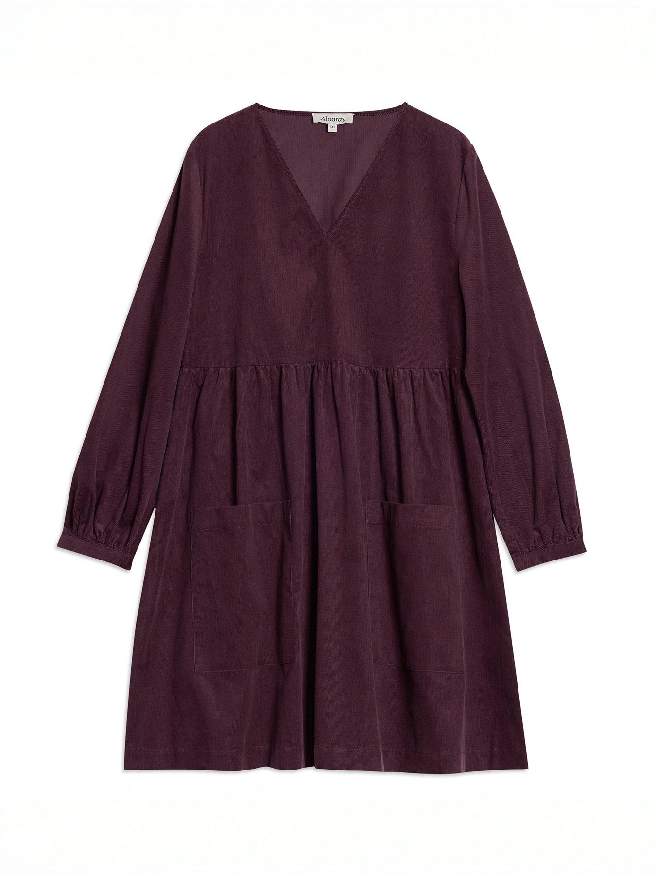 Image 5 of 5 of Albaray Short Cord Pocket Dress - Red