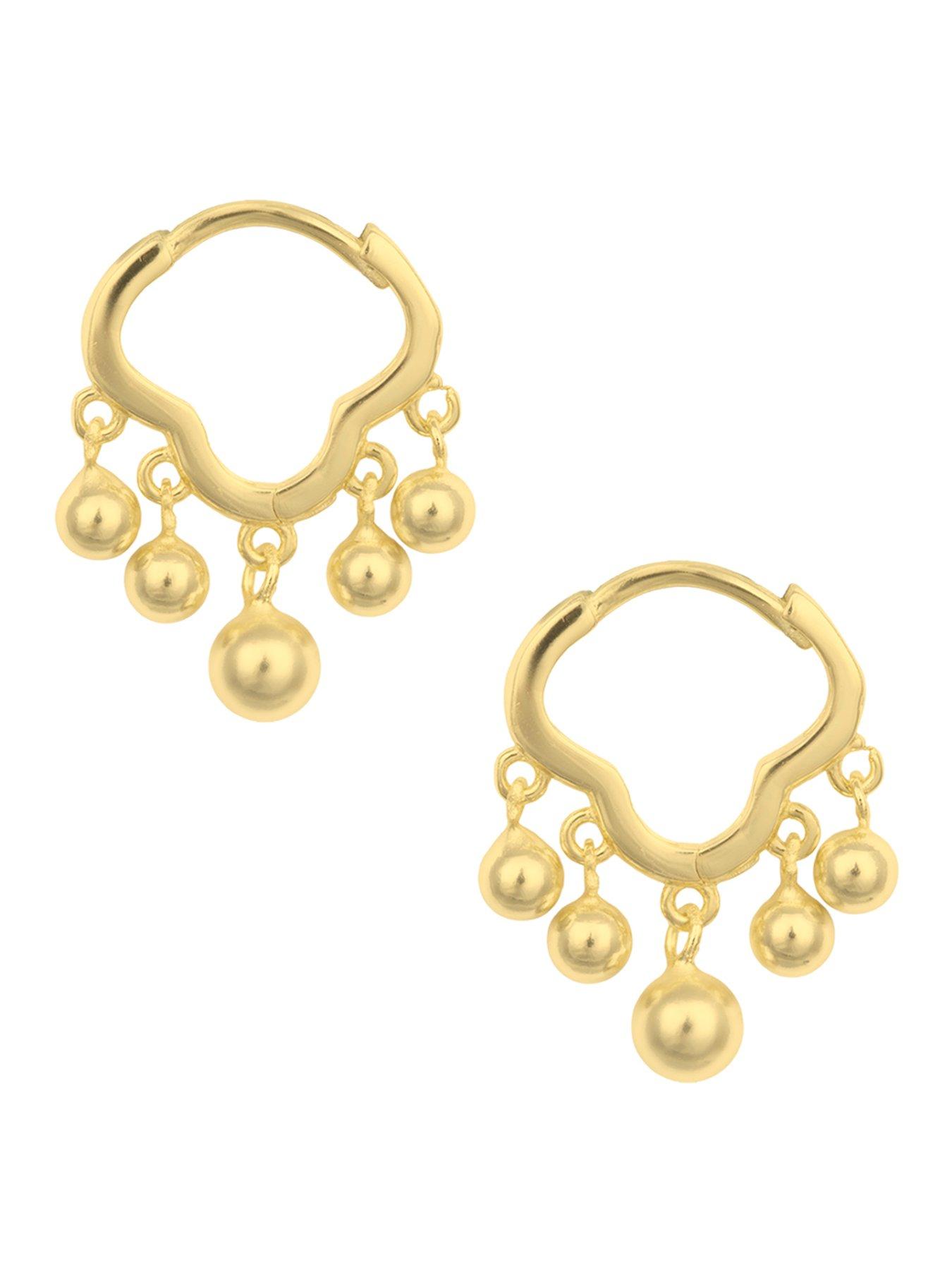 The Love Collection Gold Plated Sterling Silver Chandelier Earrings