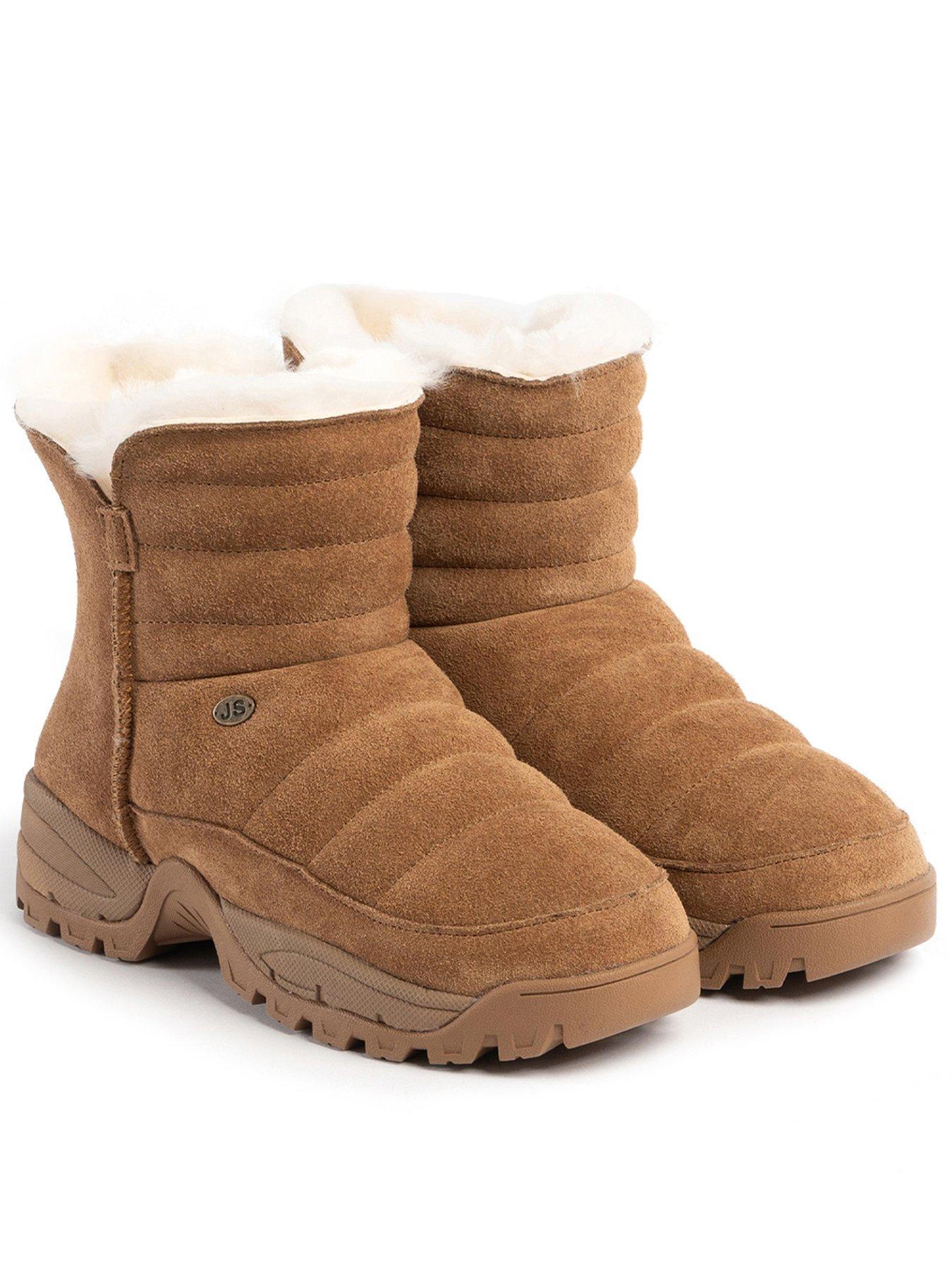 Just Sheepskin Ladies Hannah Sheepskin Padded Boot - Chestnut