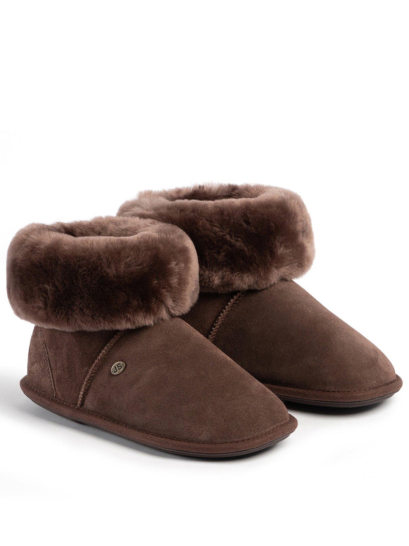Just Sheepskin Ladies Albery Sheepskin Slipper - Chocolate
