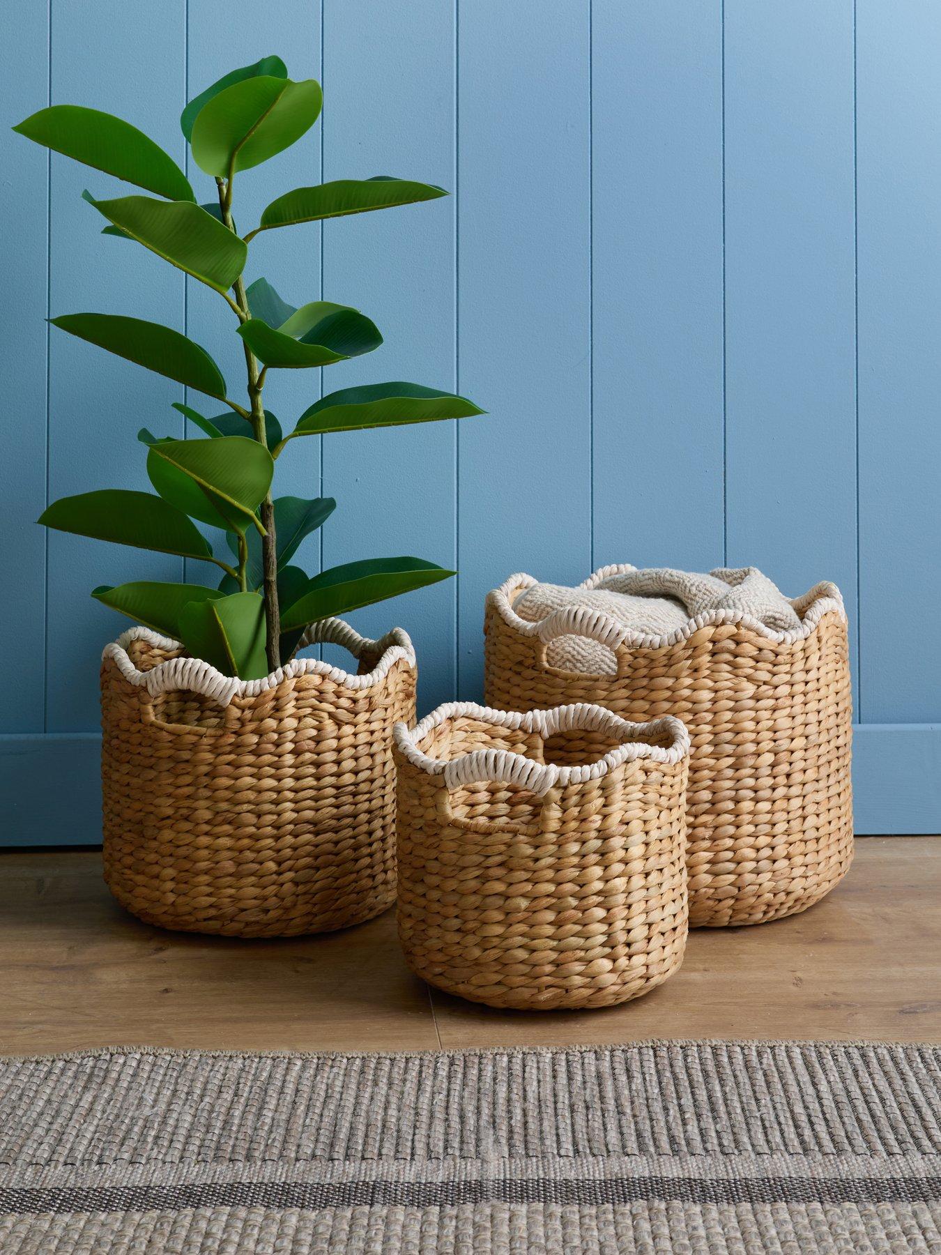 The Very Collection Set of 3 Wavy Edge Round Baskets