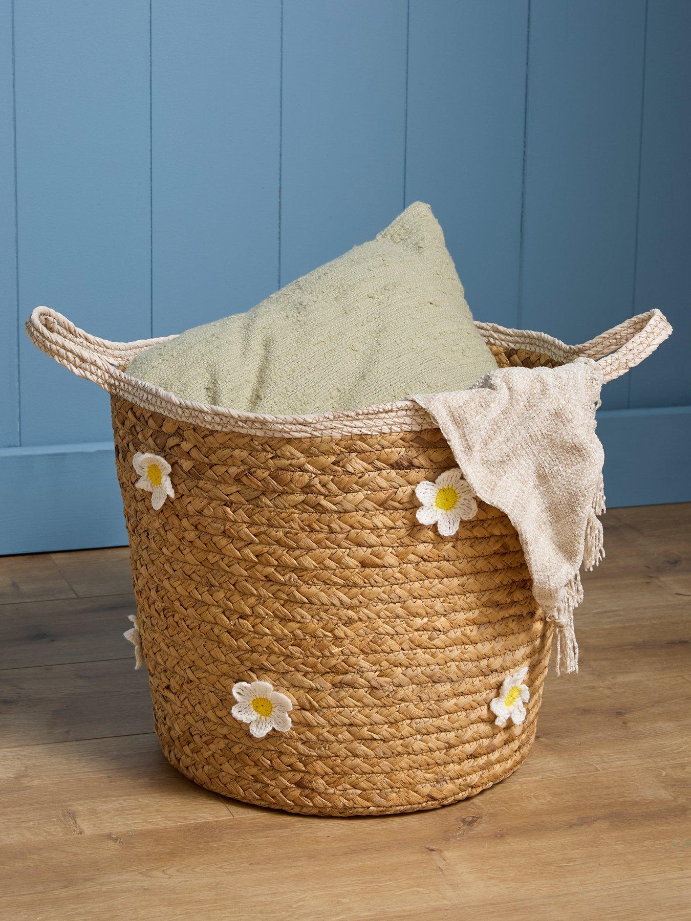 The Very Collection Daisy Embroidered Basket