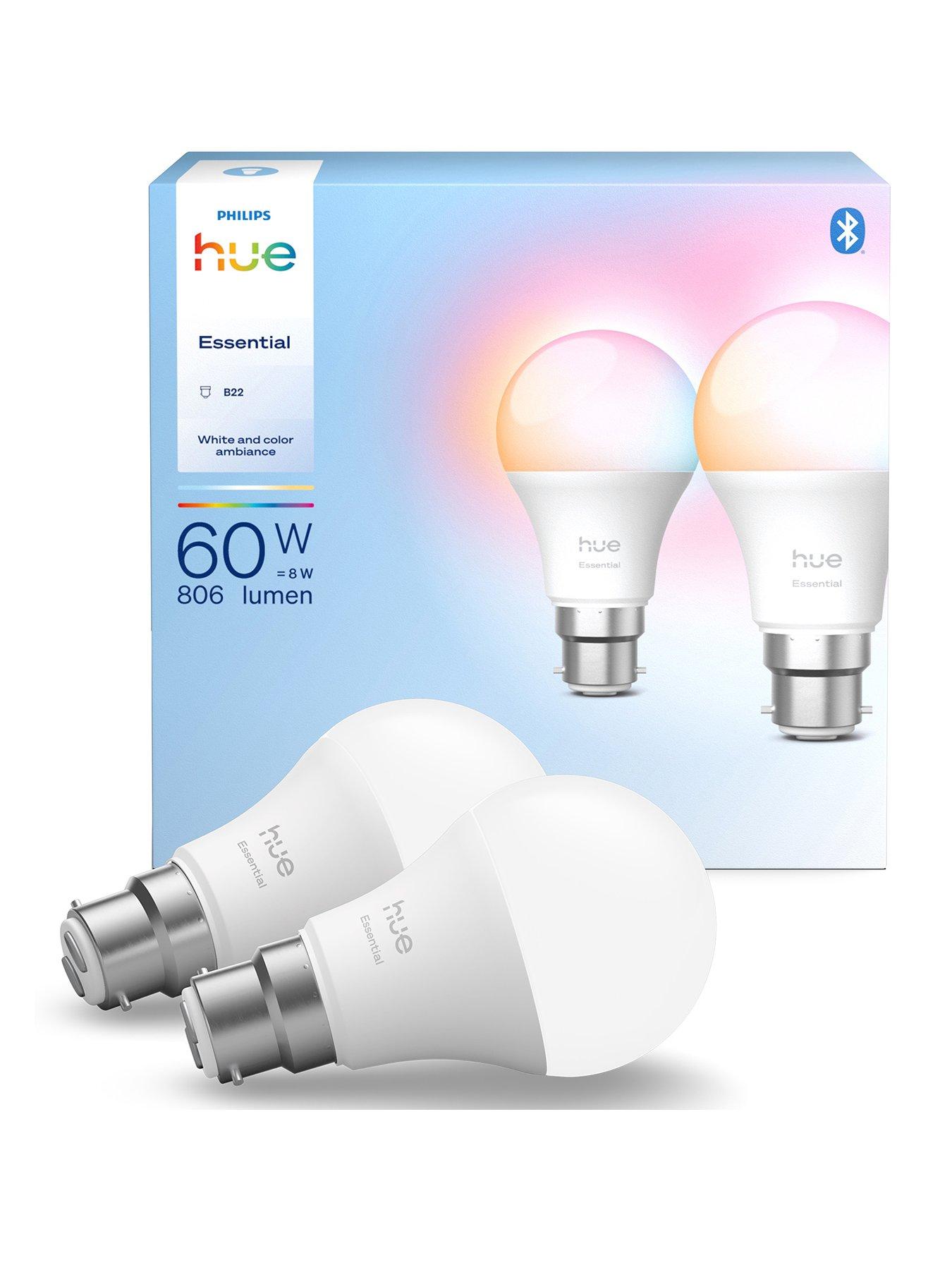 philips-hue-essentials-colour-a60-b22-2-pack