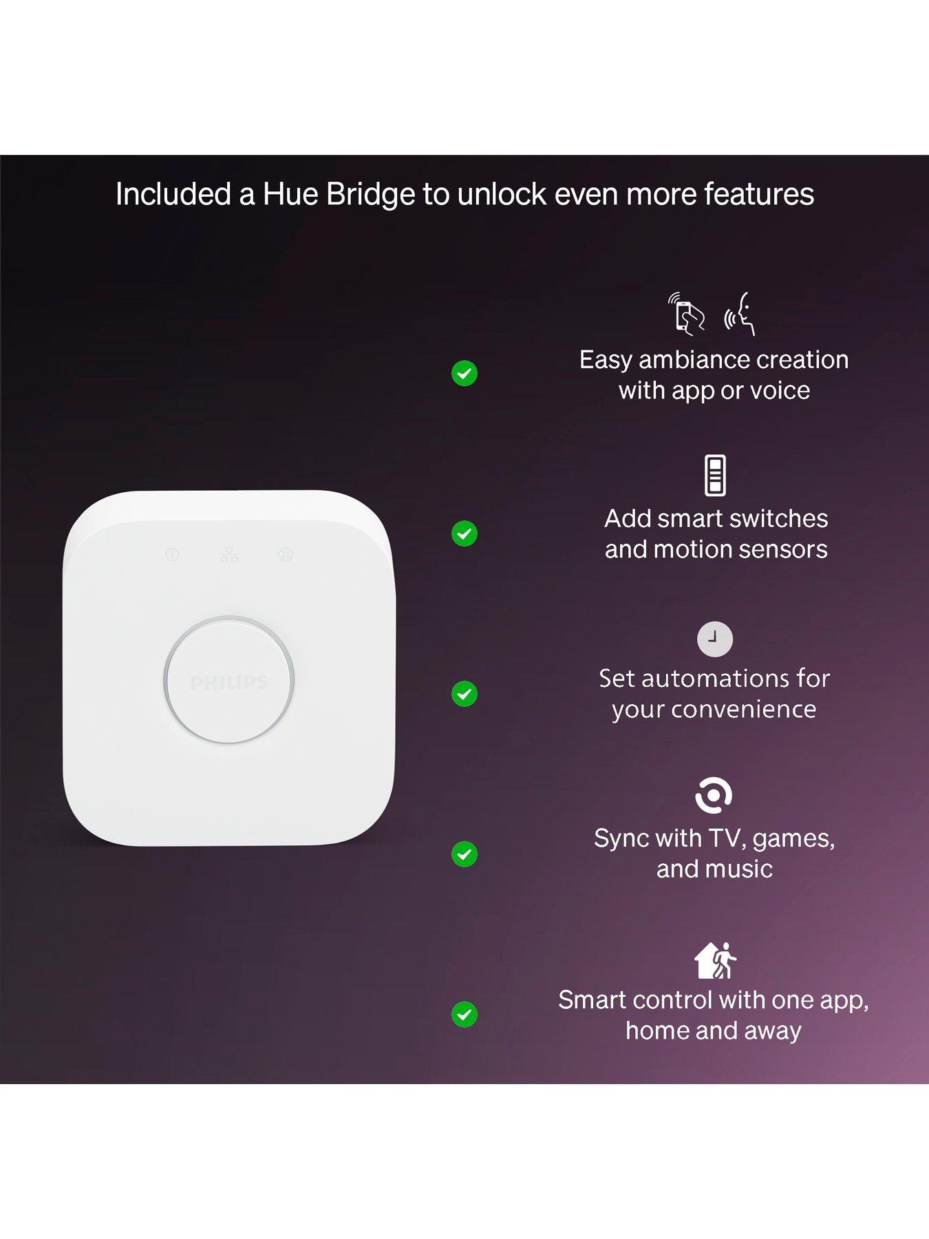 Image 6 of 7 of Philips Hue Hue Essentials Colour A60 B22 2-pack and bridge