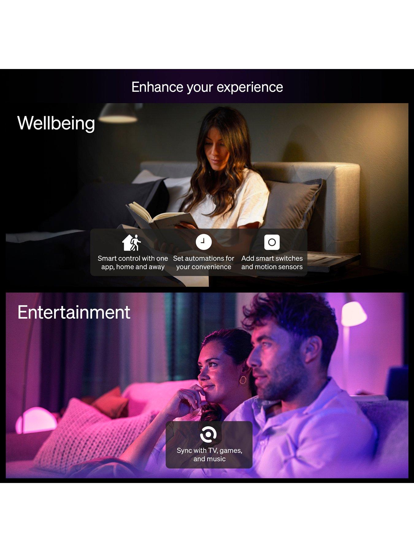 Image 7 of 7 of Philips Hue Hue Essentials Colour A60 B22 2-pack and bridge