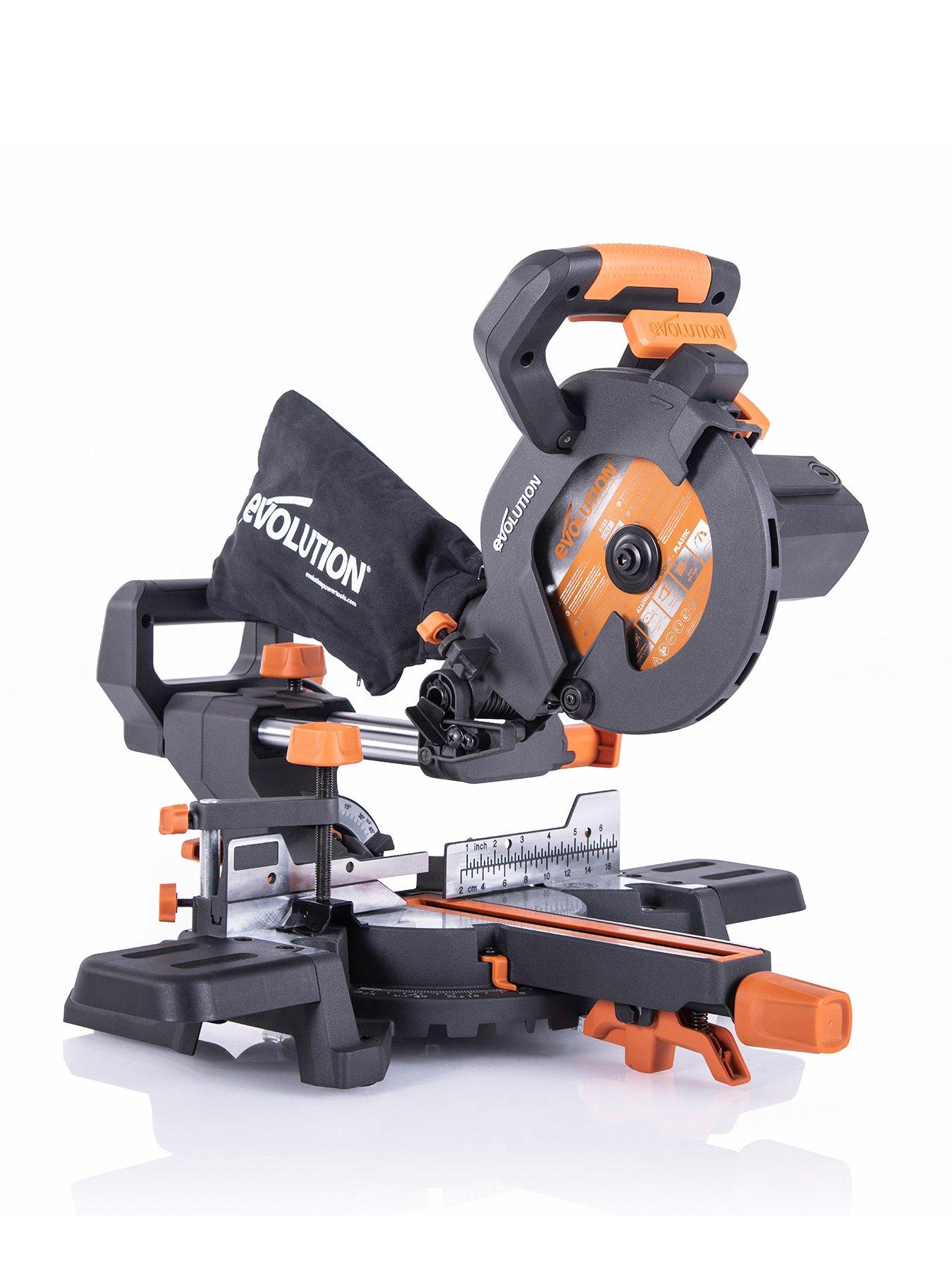 Image 1 of 7 of Evolution 185mm Multimaterial Cutting Tct Sliding Mitre Saw