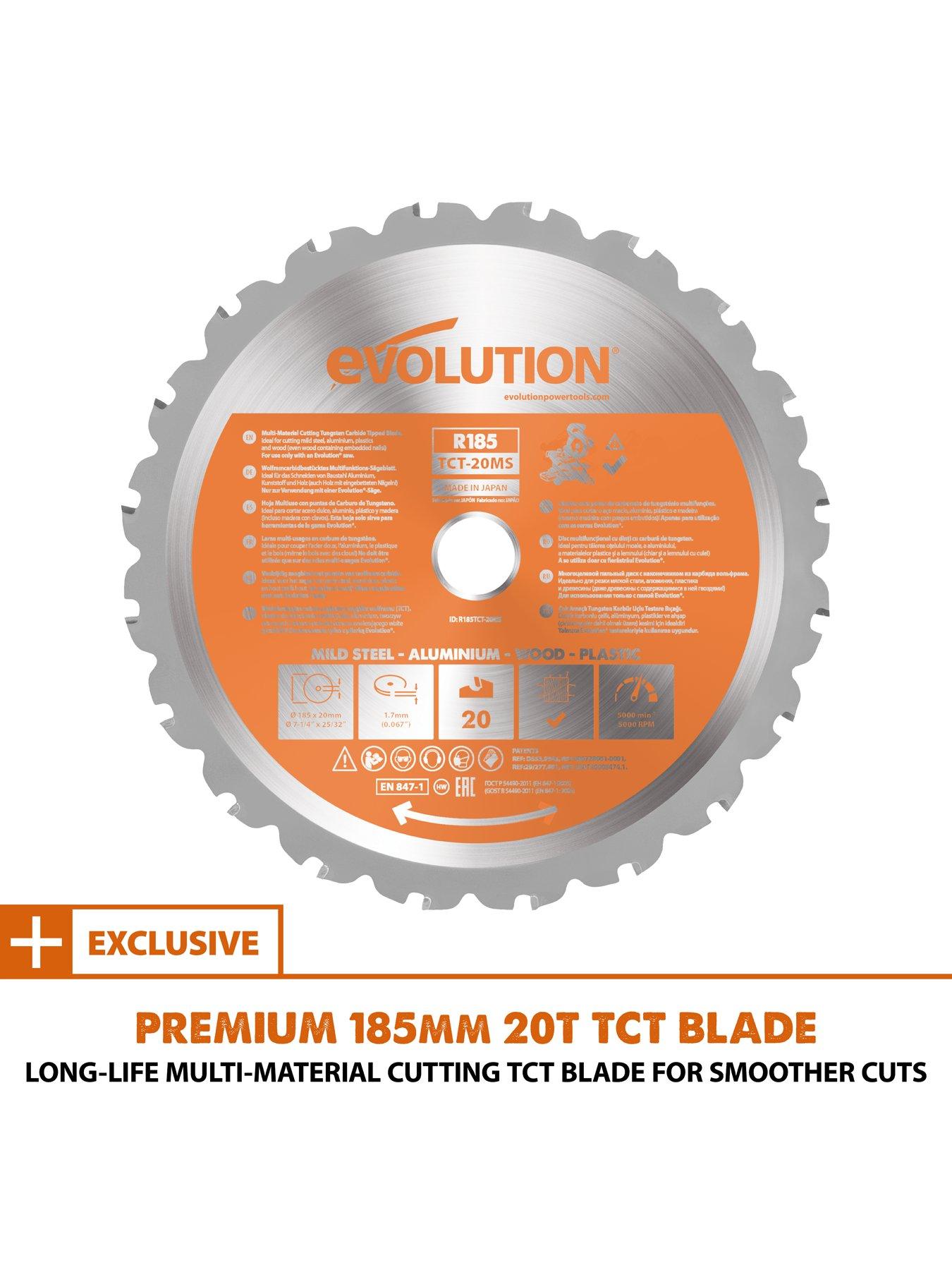 Image 2 of 7 of Evolution 185mm Multimaterial Cutting Tct Sliding Mitre Saw
