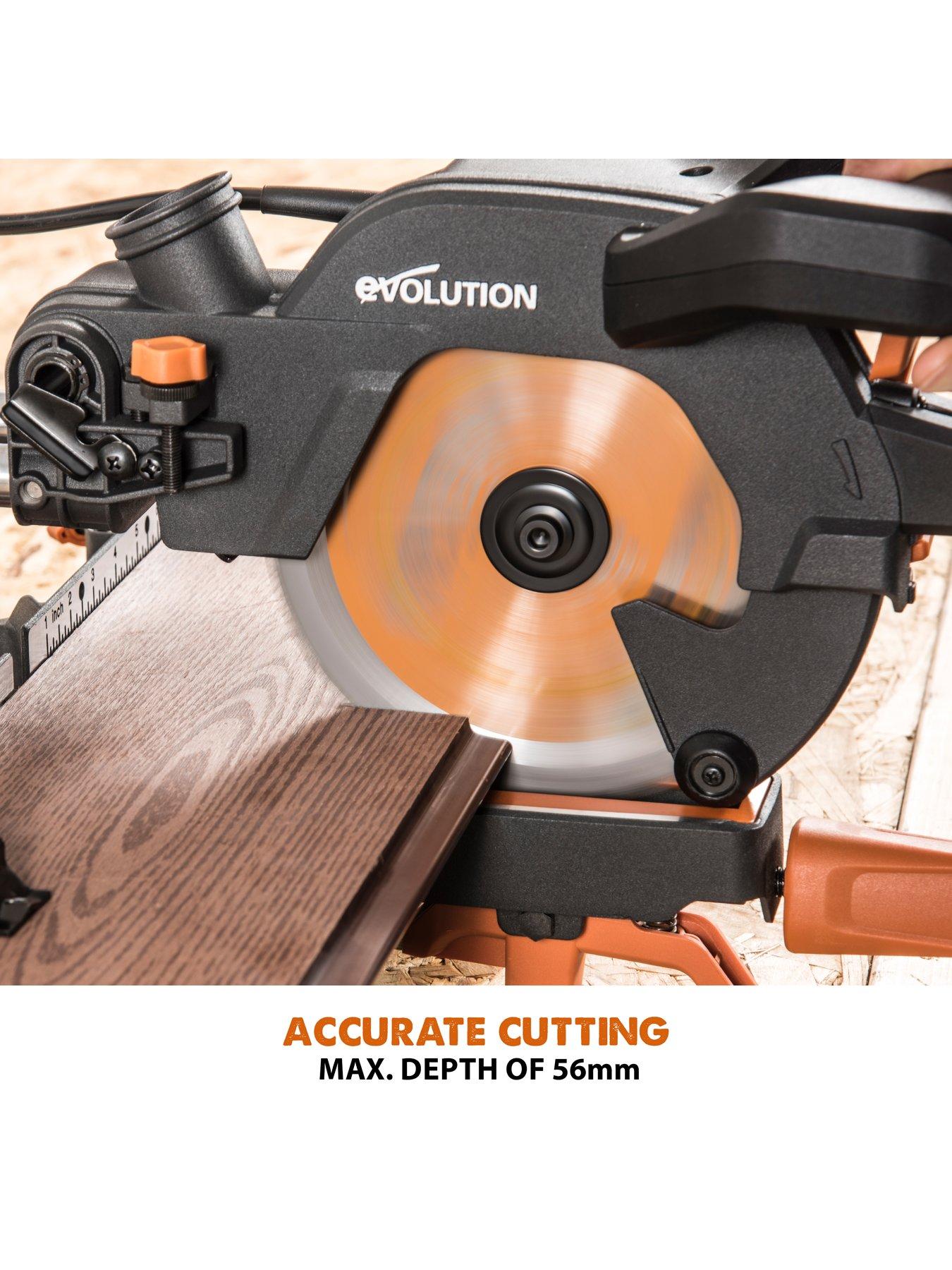 Image 5 of 7 of Evolution 185mm Multimaterial Cutting Tct Sliding Mitre Saw